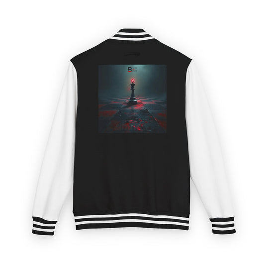 LONE KING Unisex Heavyweight Letterman Jacket - Bold Graphic Chess Design