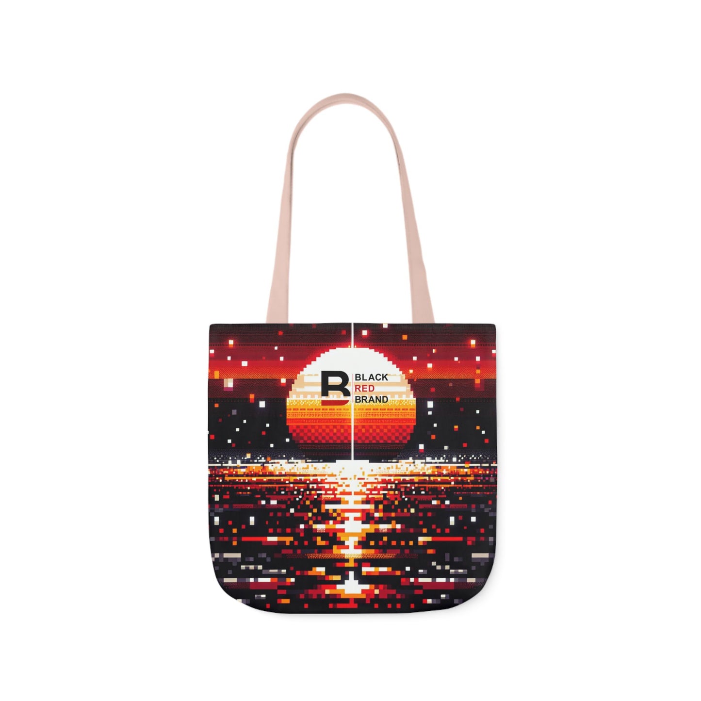 Sunset Vibe Canvas Tote Bag with 5-Color Straps