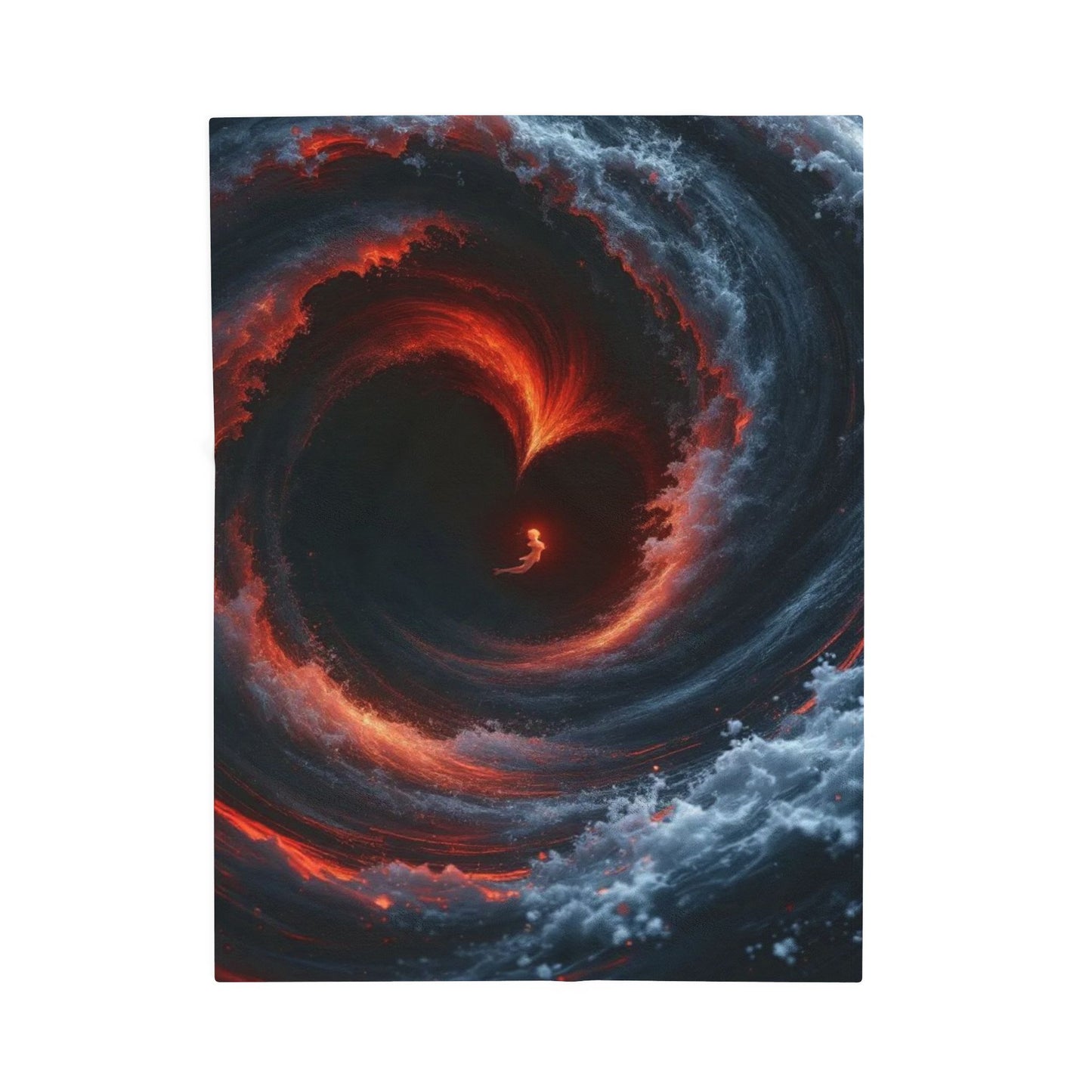 Cosmic Swirl | Heart and Angel Velveteen Plush Blanket