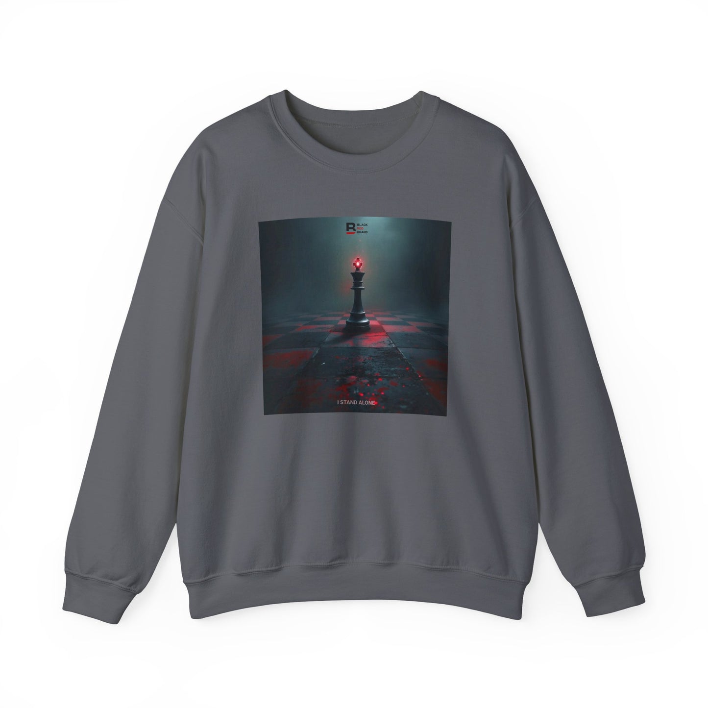 Black Red Lone King | Last Stand Crewneck Sweatshirt