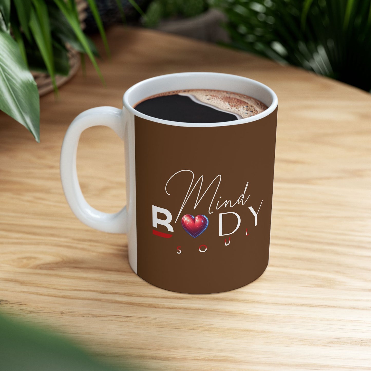 Mind, Body, Soul Mug | Brown