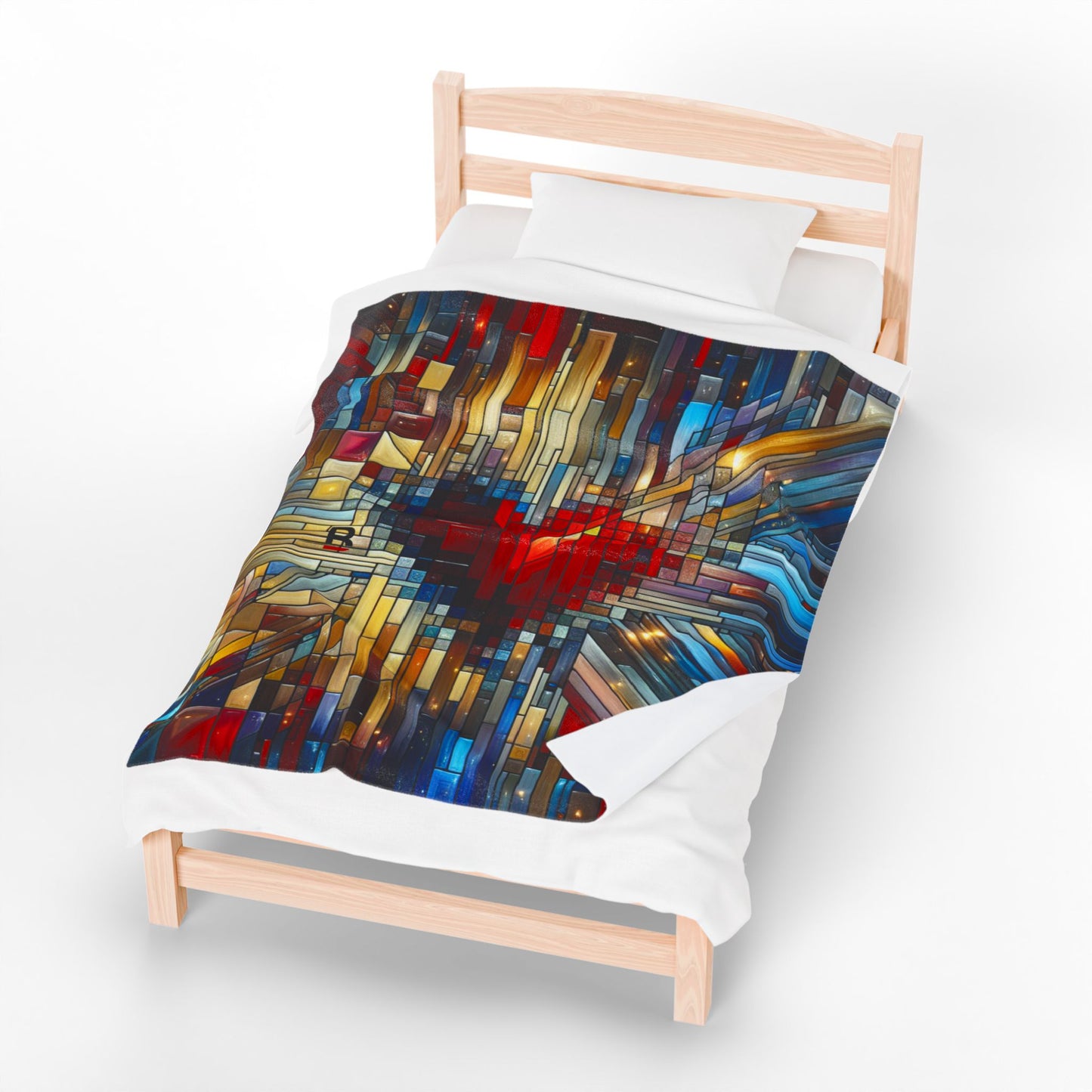 Mosaic Heart | Velveteen Plush Blanket