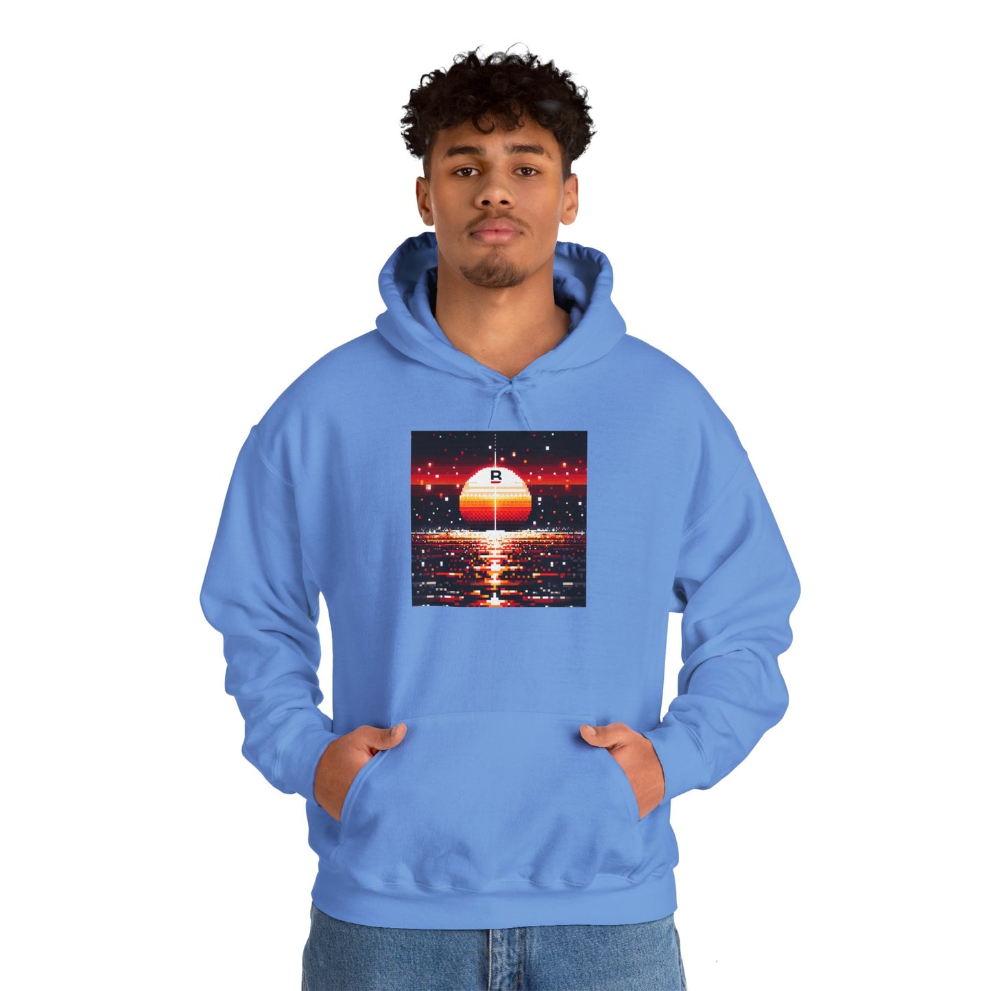 Black Red Sun | Pixelated Sunrise
