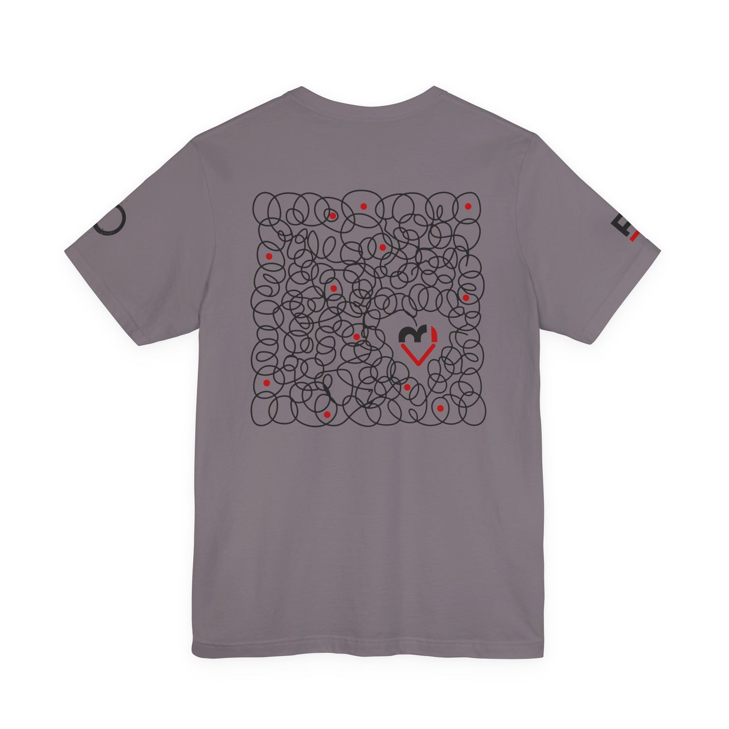 Black Red Doodle Heart