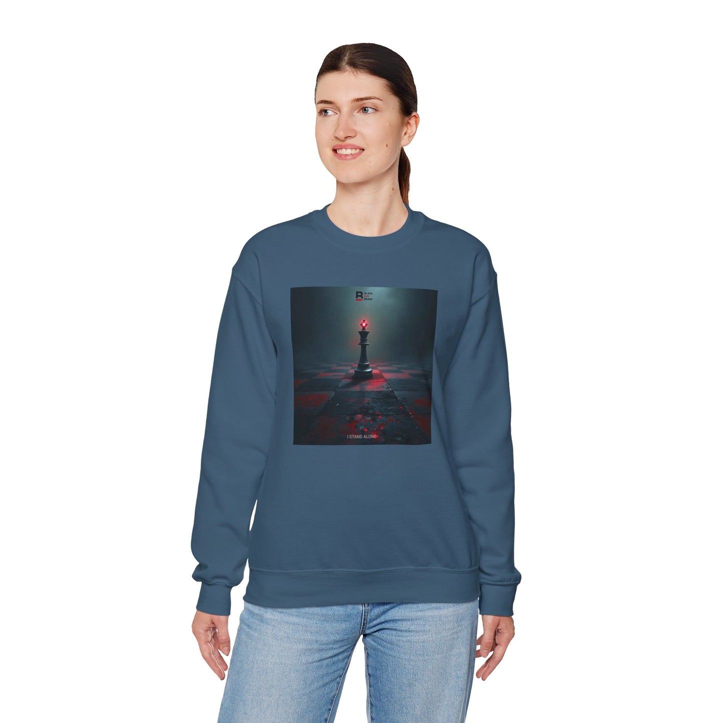 Black Red Lone King | Last Stand Crewneck Sweatshirt