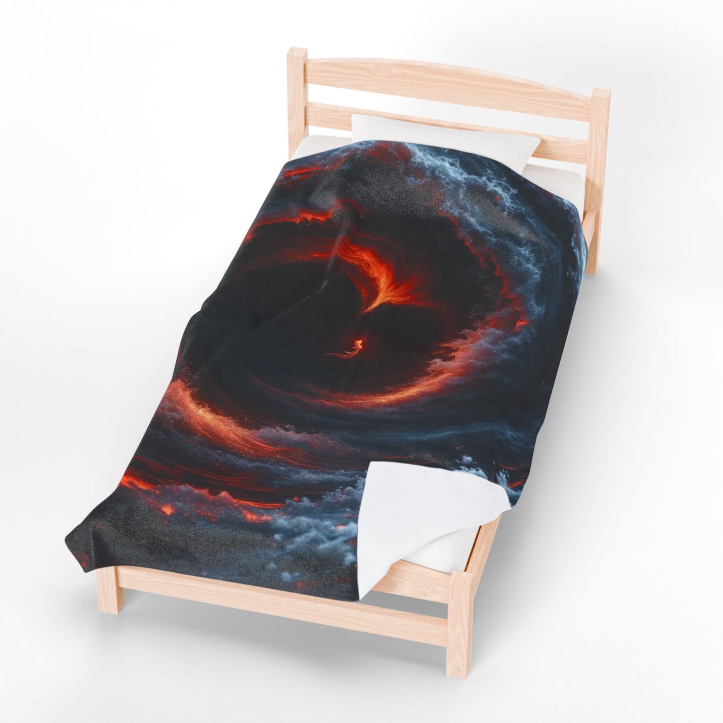 Cosmic Swirl | Heart and Angel Velveteen Plush Blanket