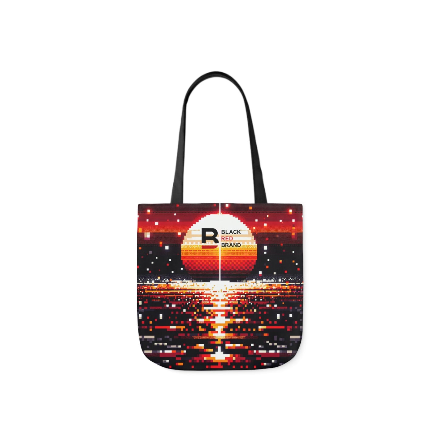 Sunset Vibe Canvas Tote Bag with 5-Color Straps