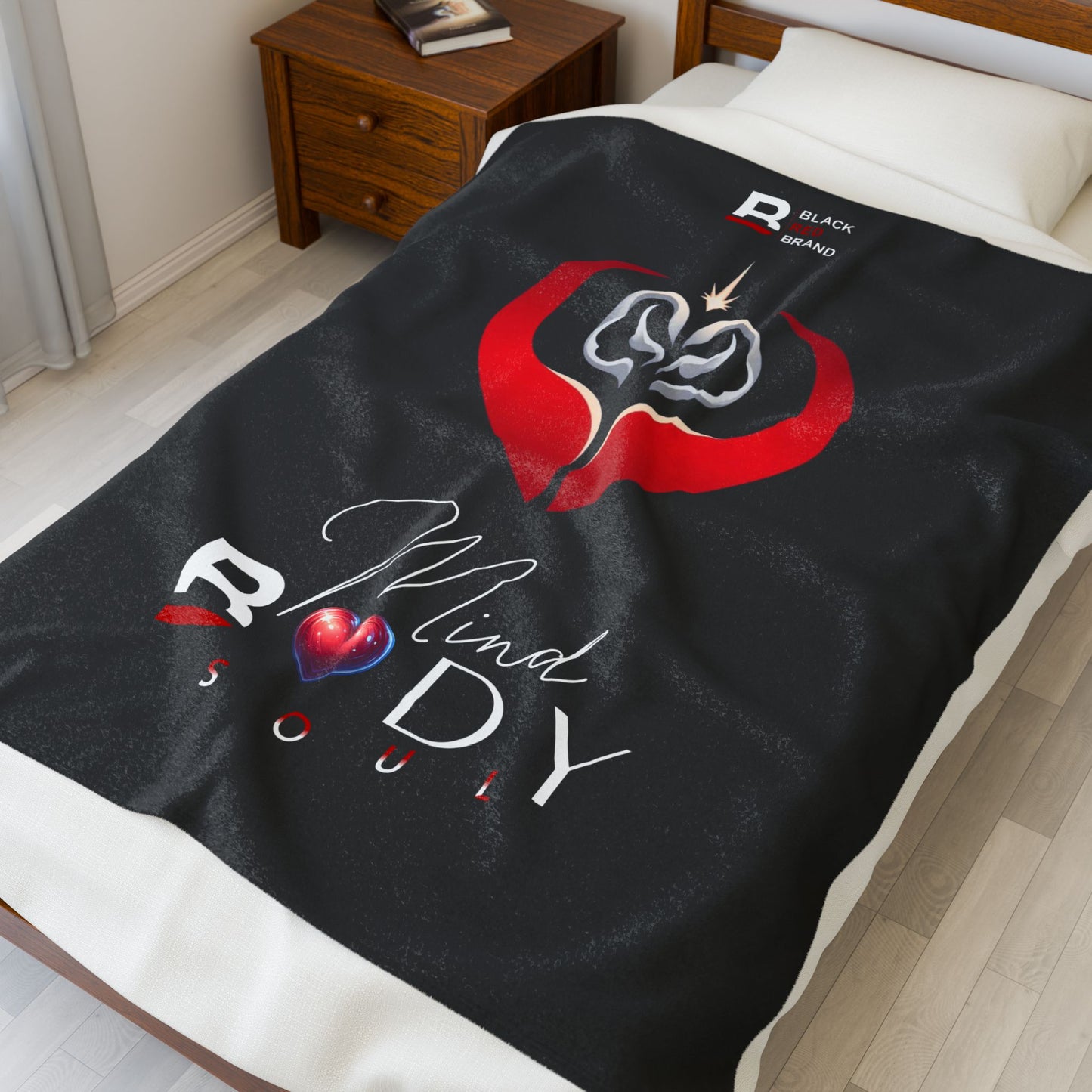 Mind Body Soul | Wellness Velveteen Plush Blanket