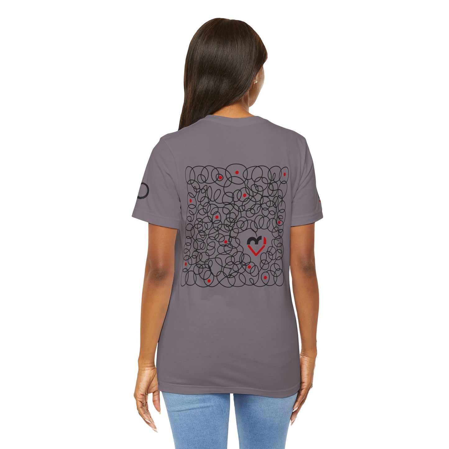Black Red Doodle Heart