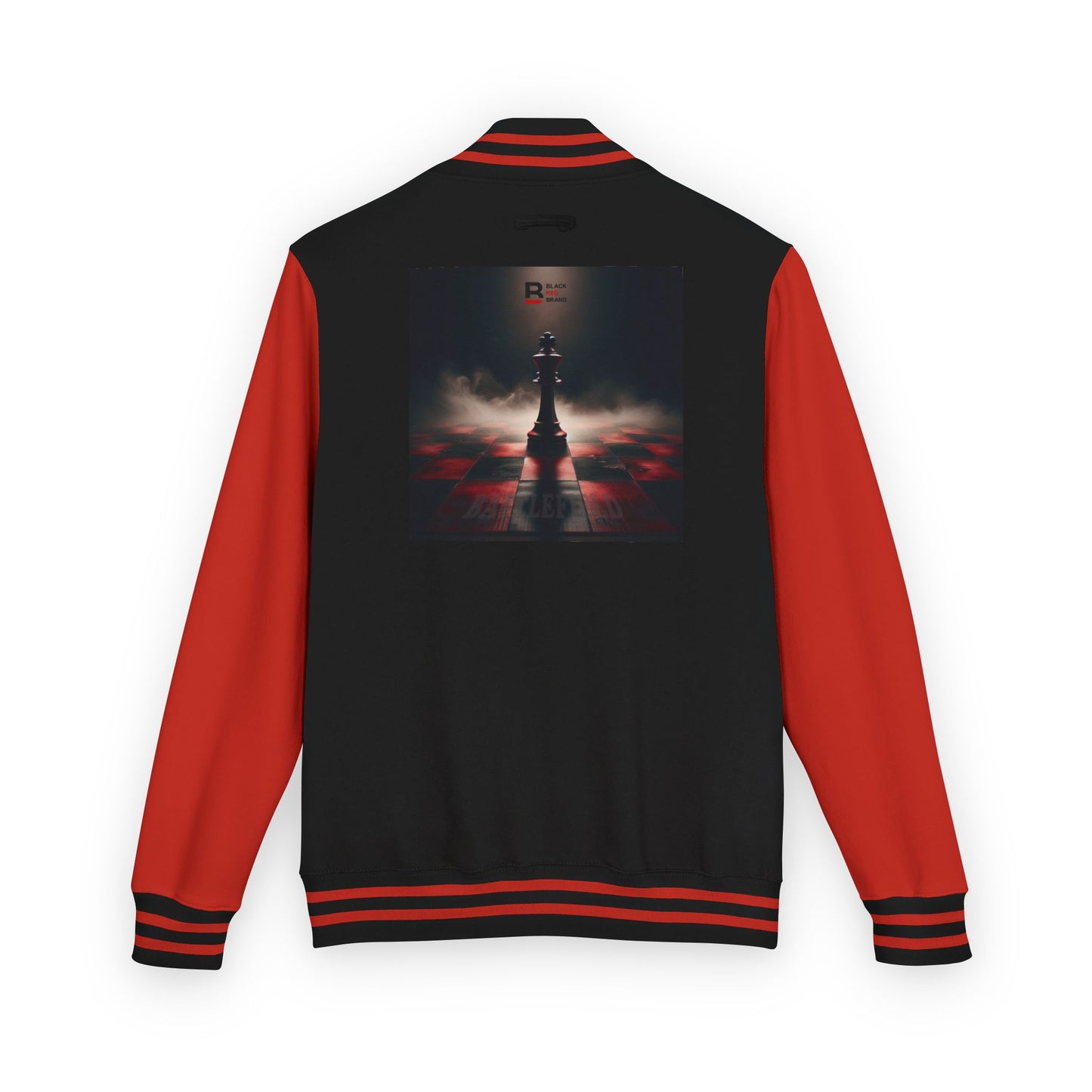 LONE QUEEN Unisex Heavyweight Letterman Jacket with Bold Graphic Design - Stylish and Versatile