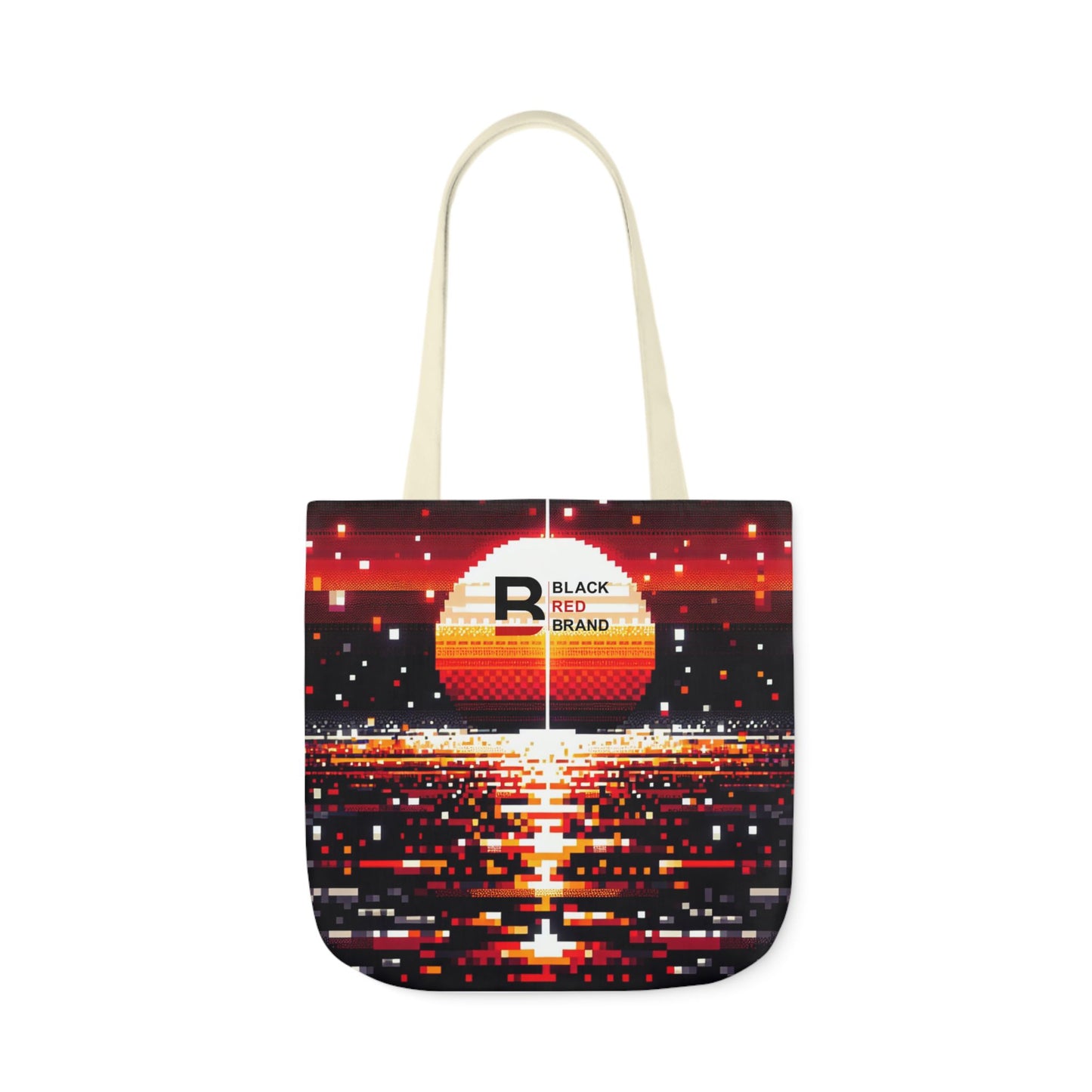 Sunset Vibe Canvas Tote Bag with 5-Color Straps