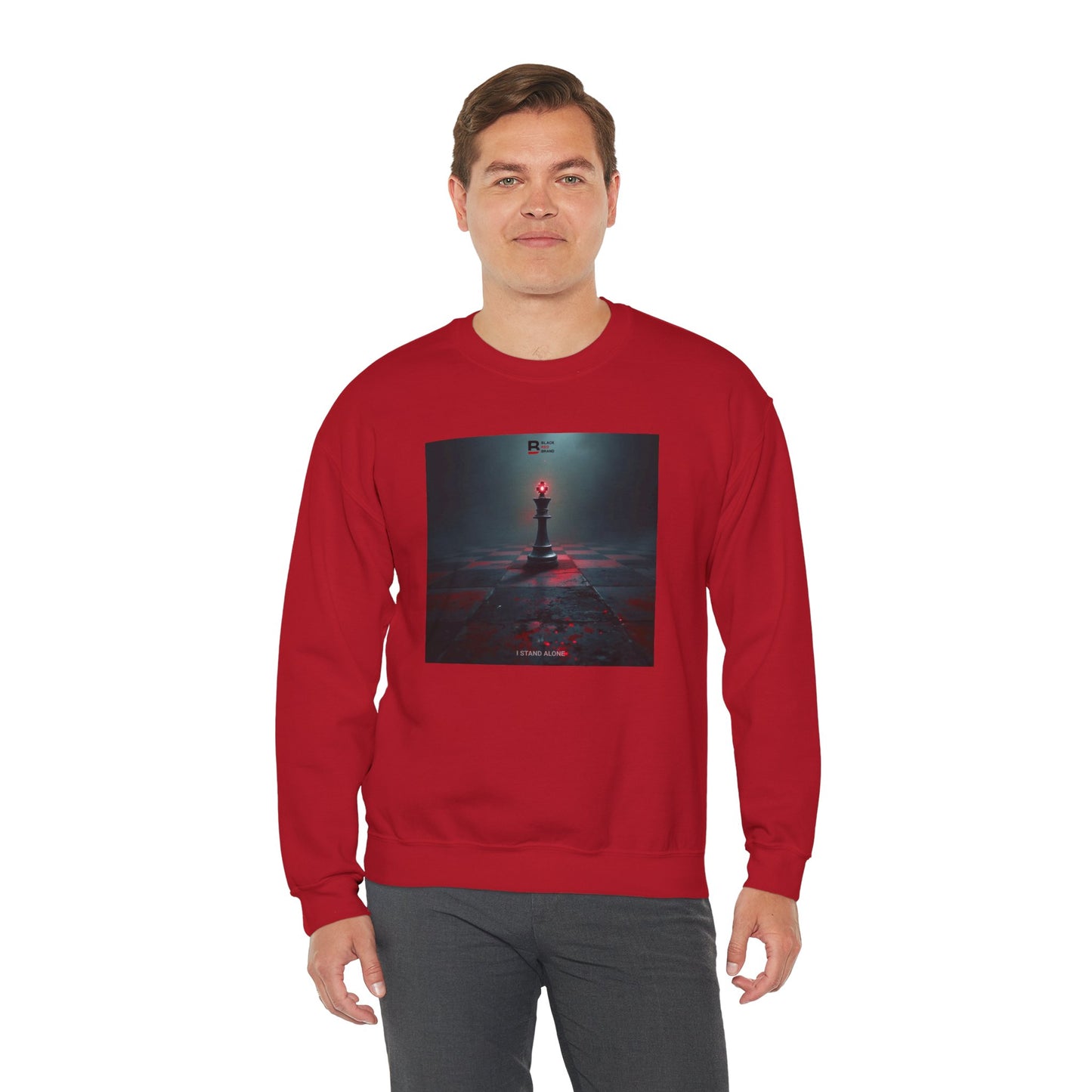 Black Red Lone King | Last Stand Crewneck Sweatshirt