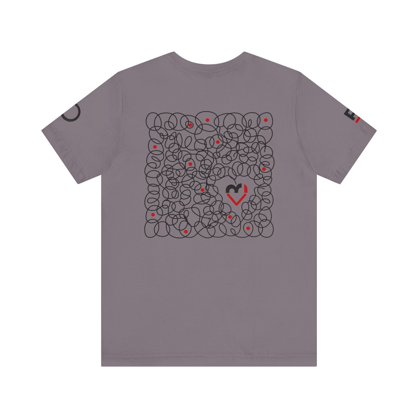 Black Red Doodle Heart