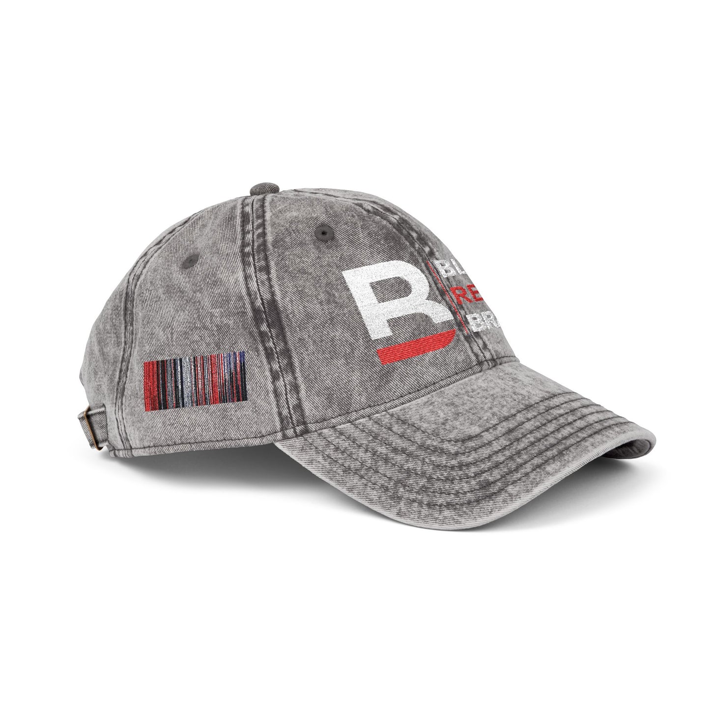 Vintage Embroidered Cap | Black Red Brand Logo