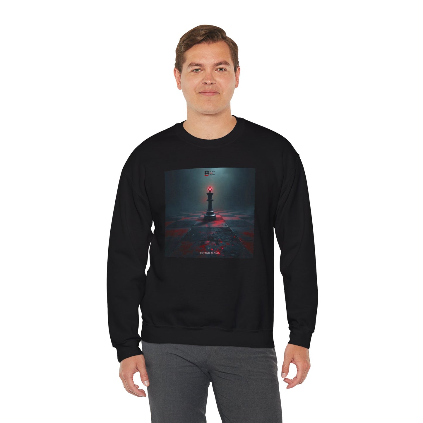 Black Red Lone King | Last Stand Crewneck Sweatshirt