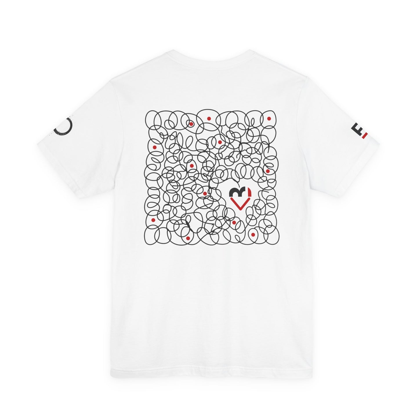 Black Red Doodle Heart