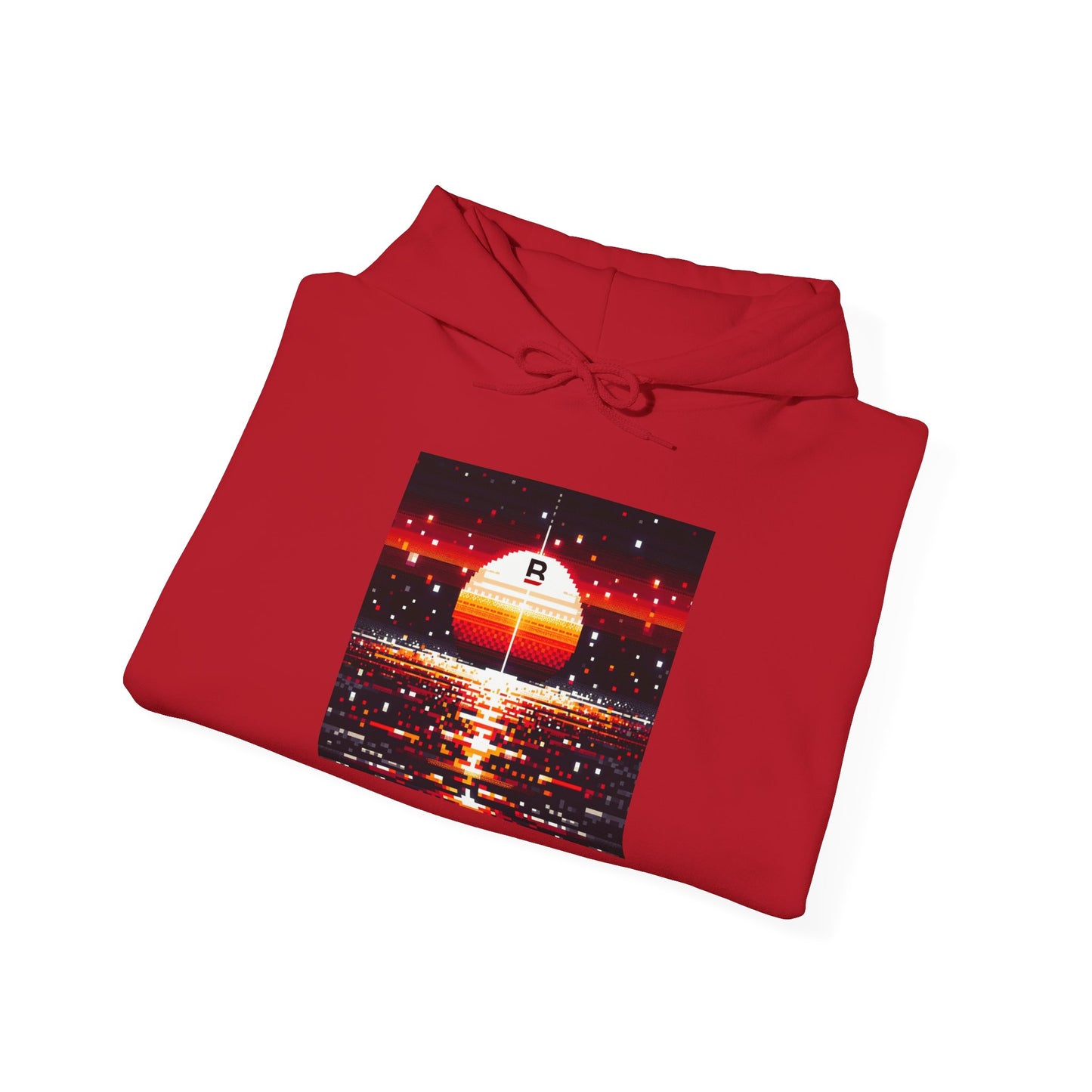 Black Red Sun | Pixelated Sunrise