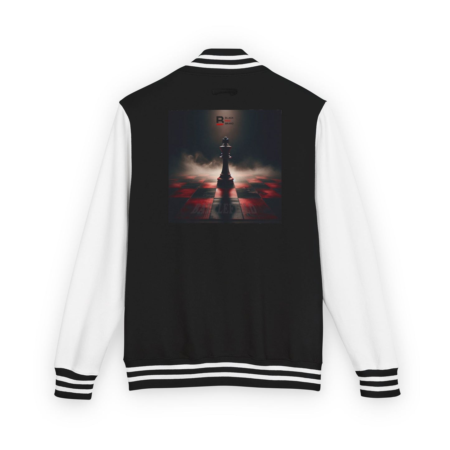 LONE QUEEN Unisex Heavyweight Letterman Jacket with Bold Graphic Design - Stylish and Versatile