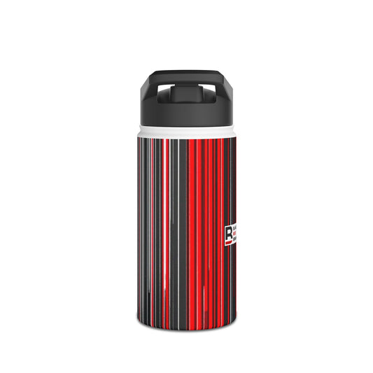 Black Red Barcode | Stylish Stainless Steel Water Bottle