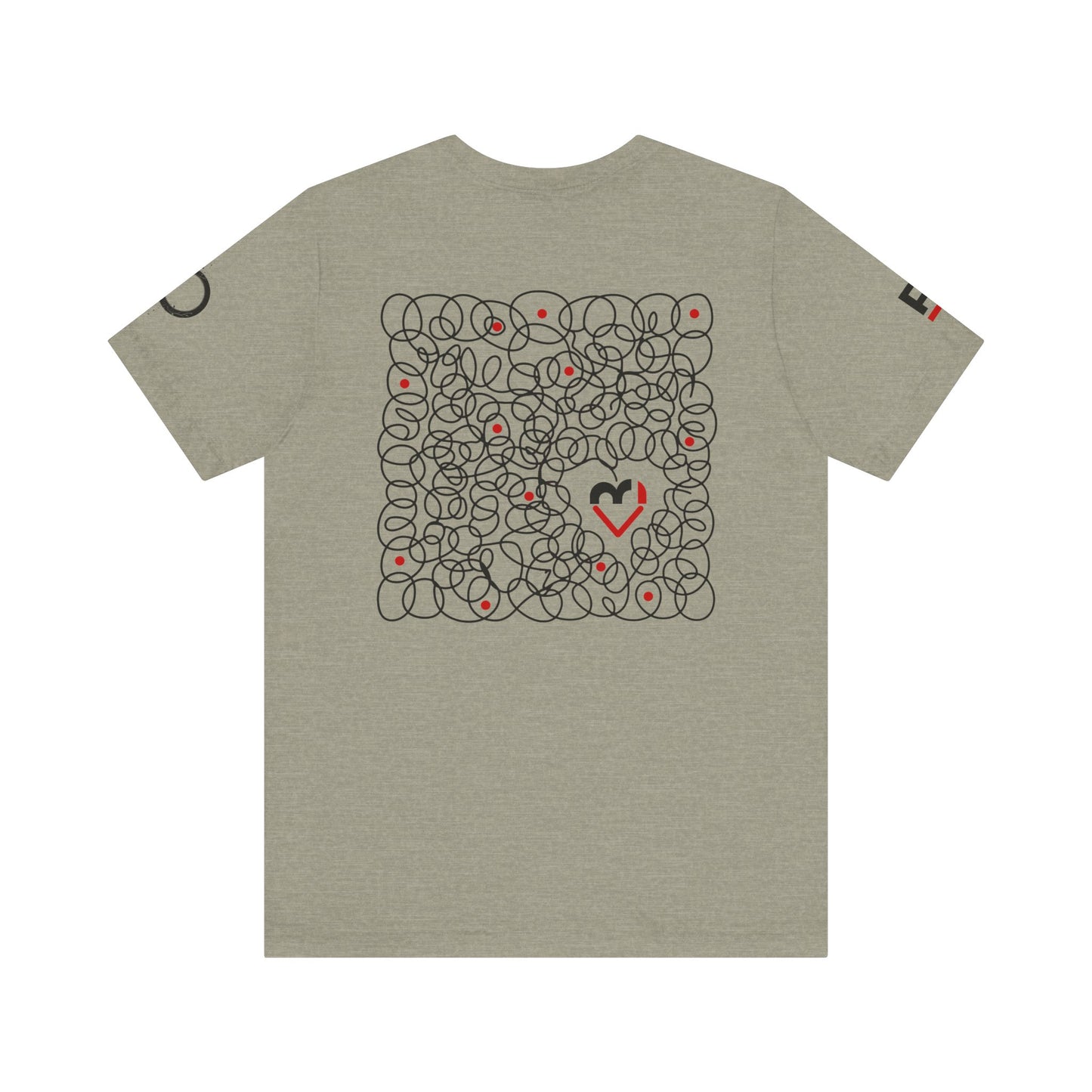 Black Red Doodle Heart