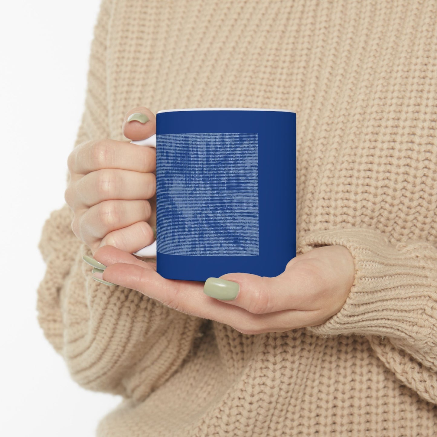 Mosaic Heart (Love and Logic) | Coder’s Coffee Mug Blue