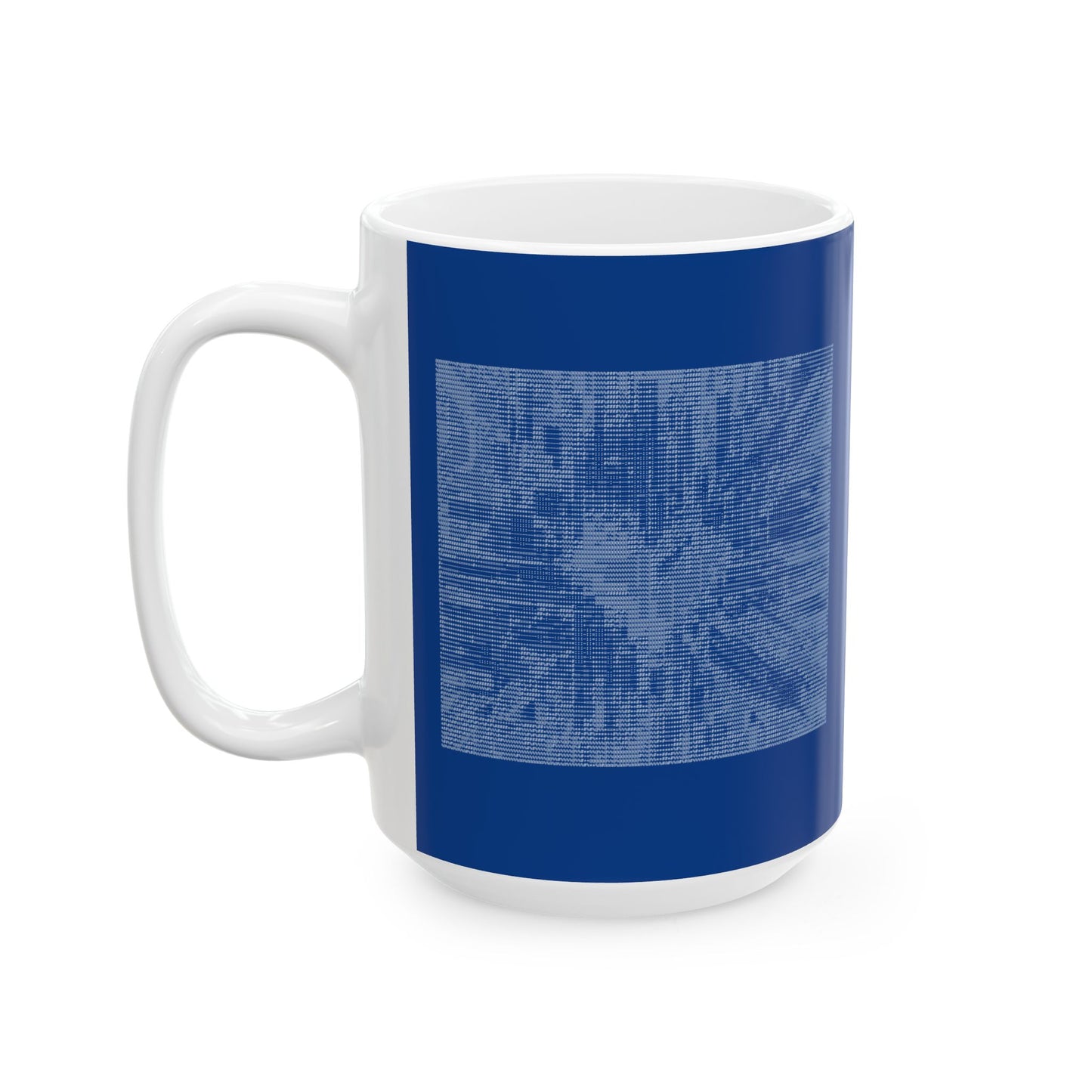 Mosaic Heart (Love and Logic) | Coder’s Coffee Mug Blue