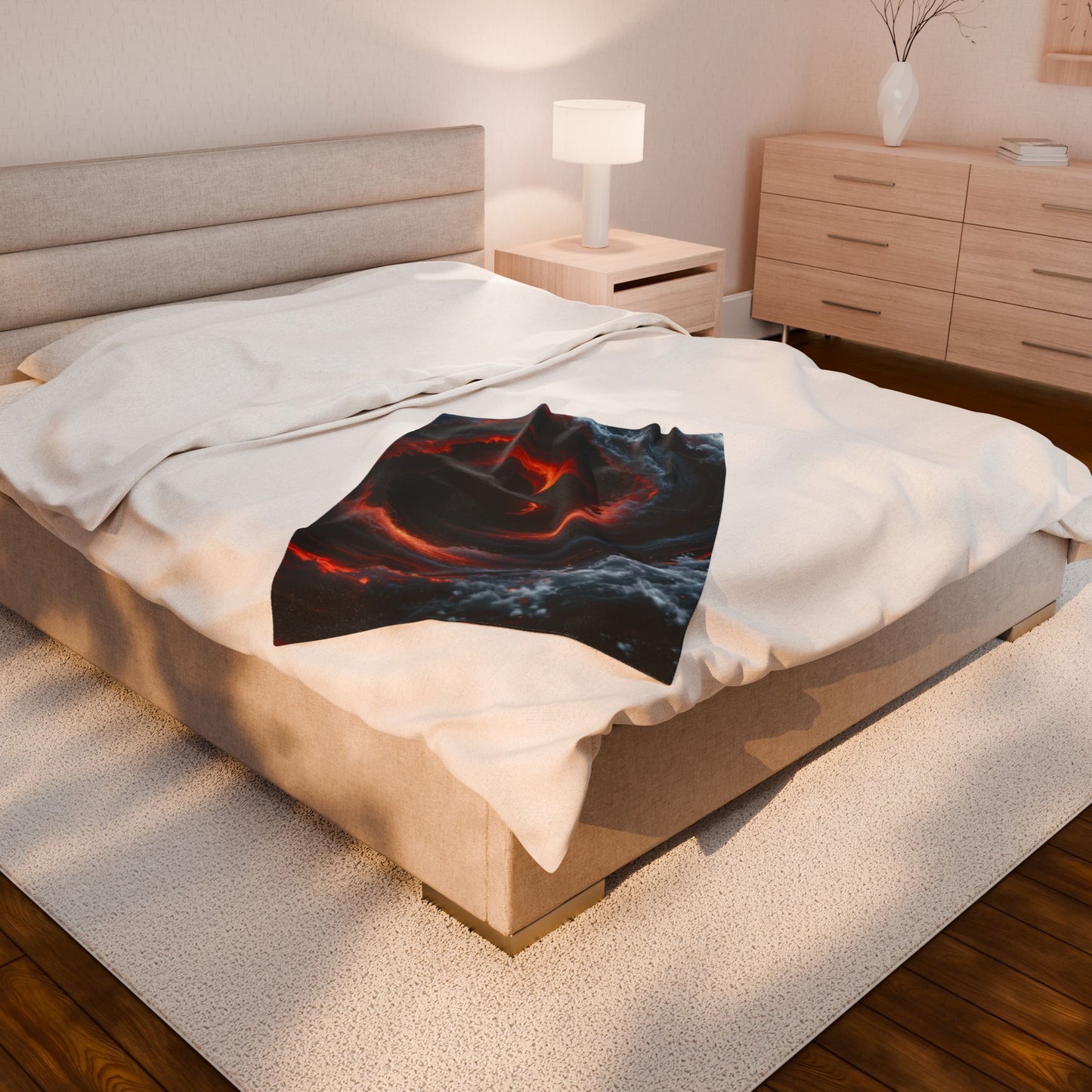 Cosmic Swirl | Heart and Angel Velveteen Plush Blanket