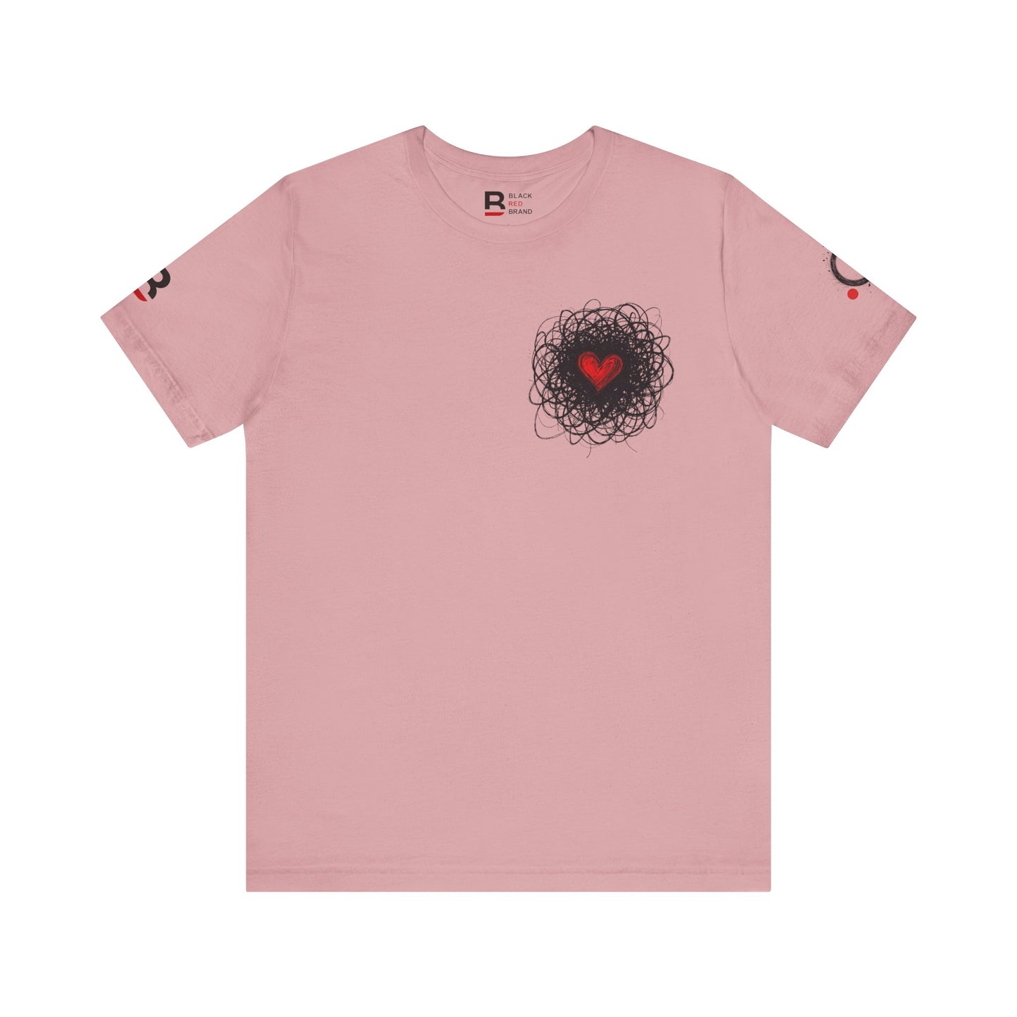 Black Red Doodle Heart