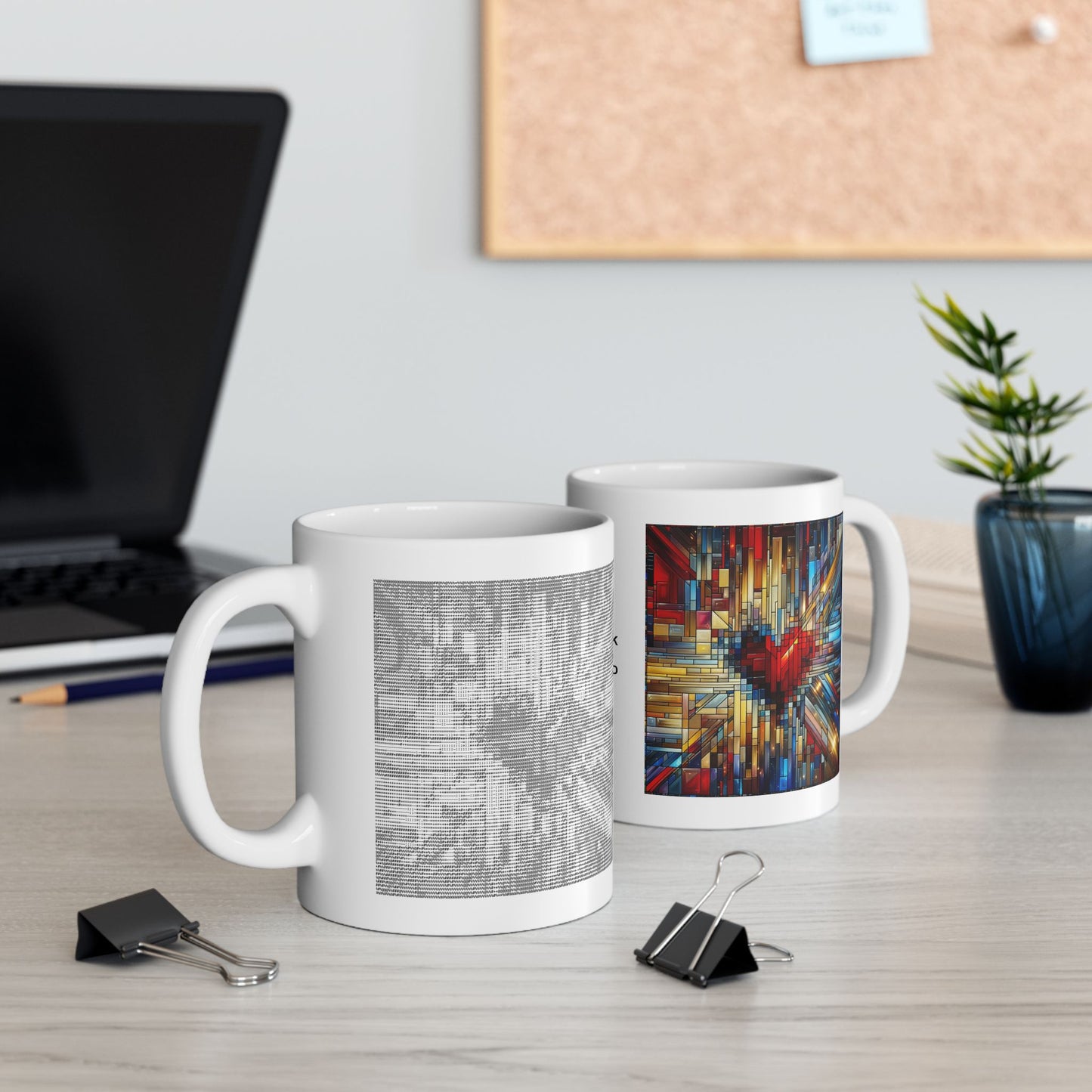 Mosaic Heart (Love and Logic) | Coder’s Coffee Mug White