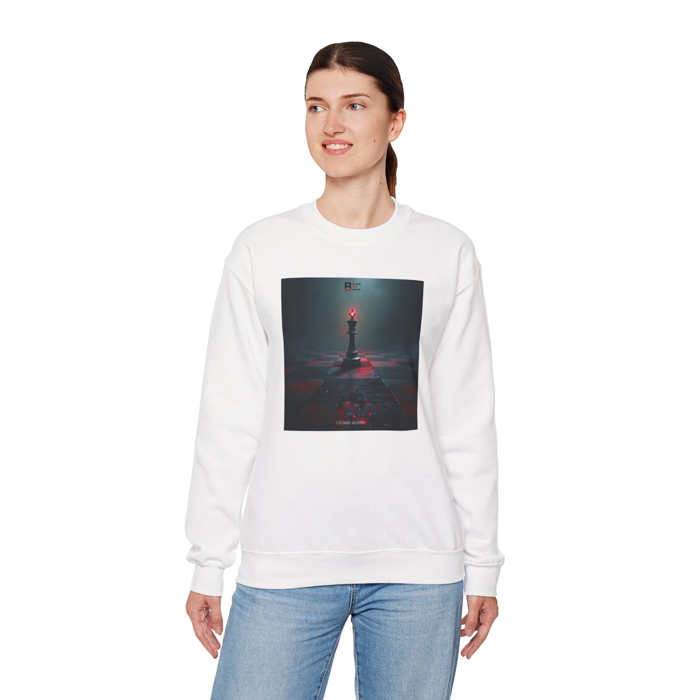 Black Red Lone King | Last Stand Crewneck Sweatshirt