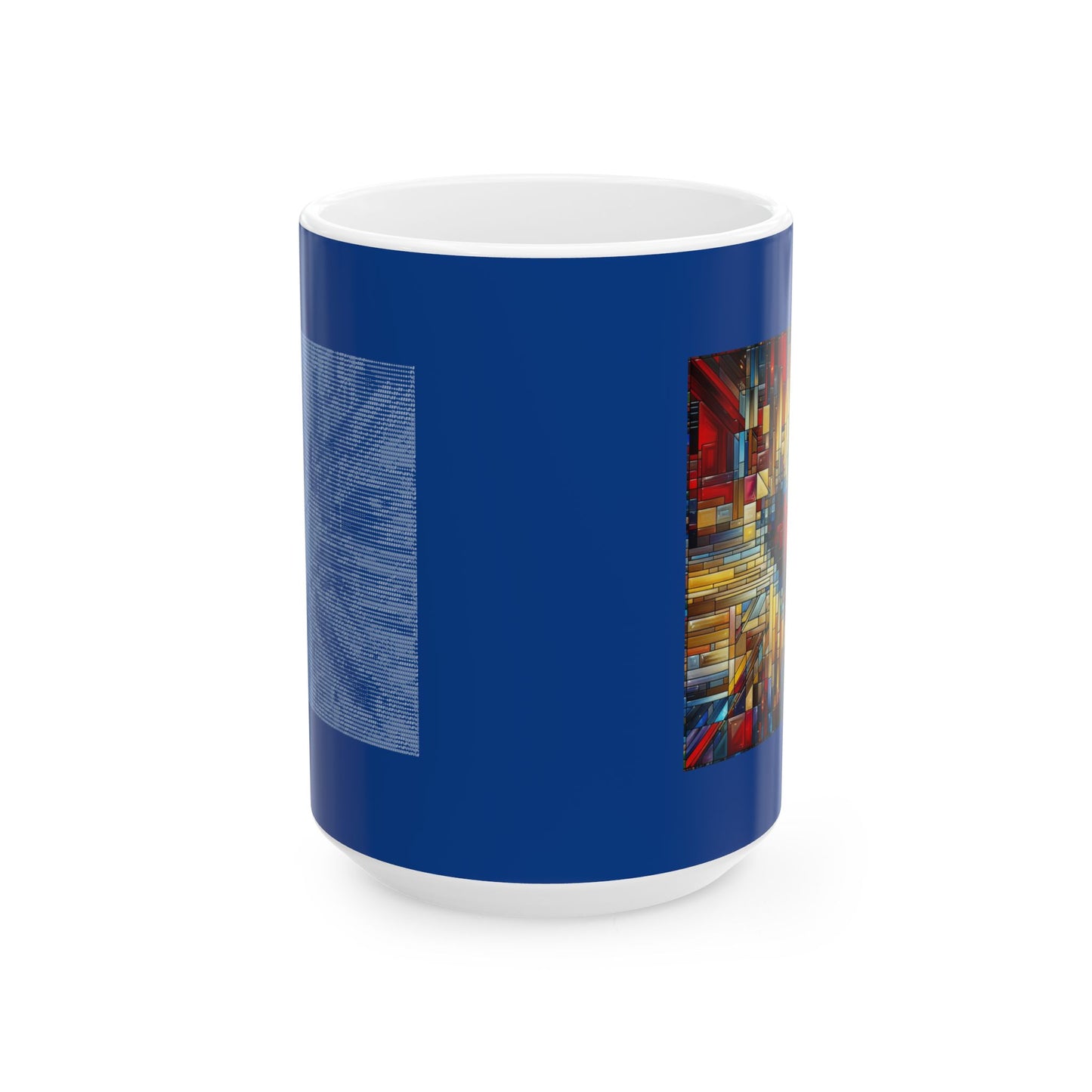 Mosaic Heart (Love and Logic) | Coder’s Coffee Mug Blue