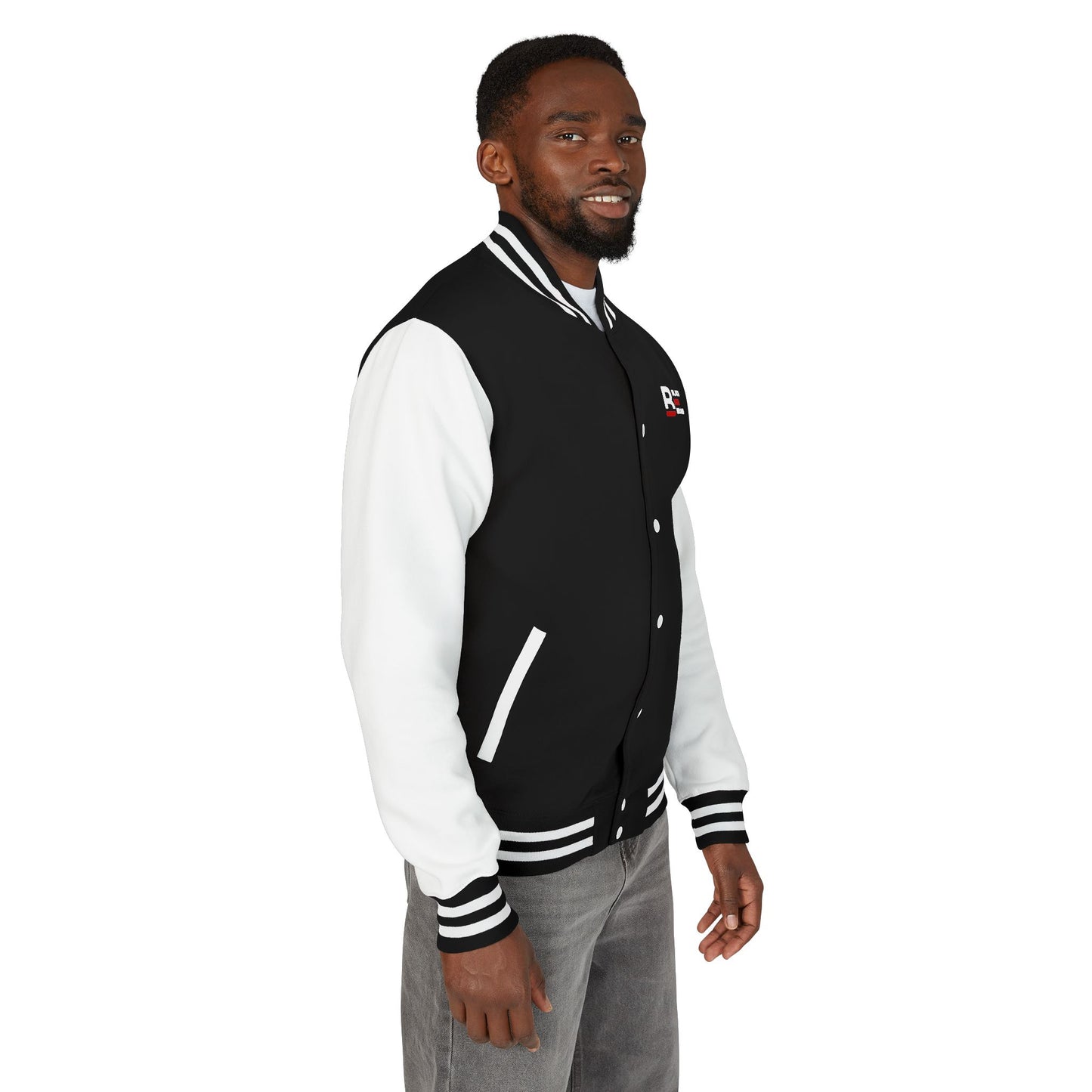 LONE KING Unisex Heavyweight Letterman Jacket - Bold Graphic Chess Design