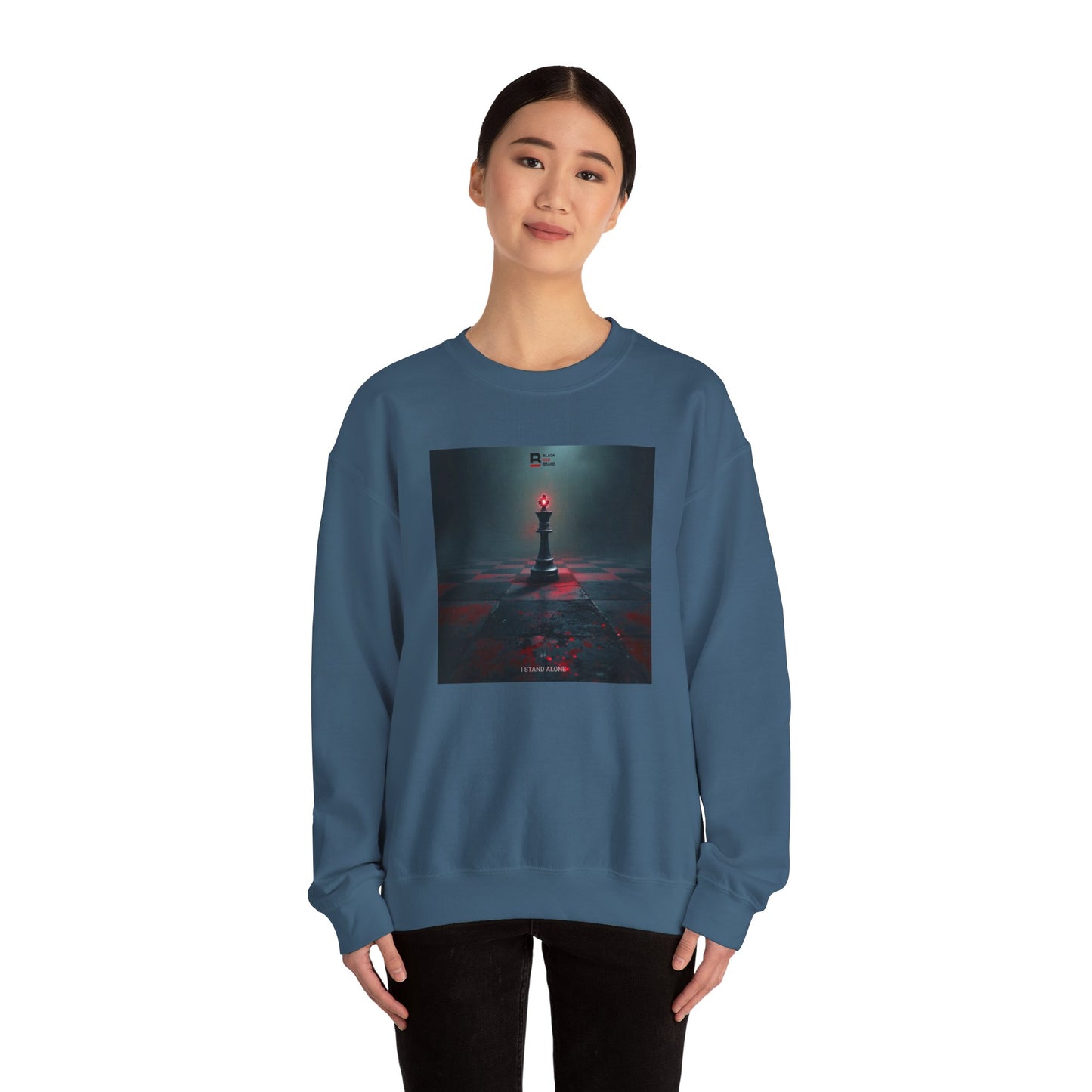 Black Red Lone King | Last Stand Crewneck Sweatshirt