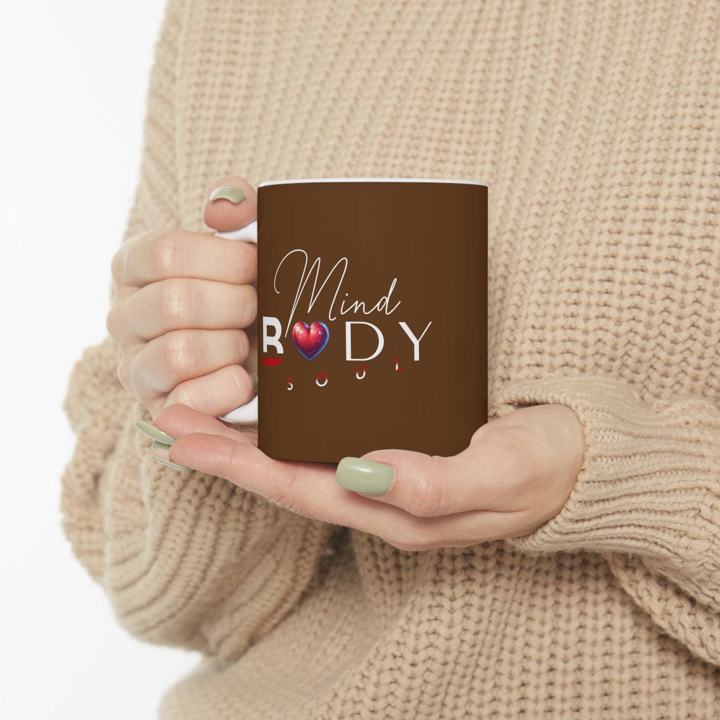 Mind, Body, Soul Mug | Brown