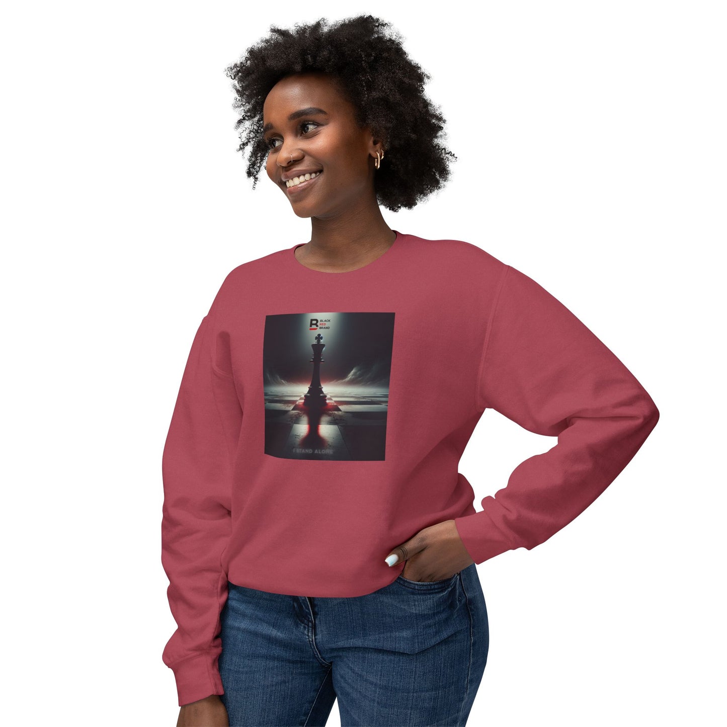 Black Red Lone Queen | Last Stand Crewneck Sweatshirt