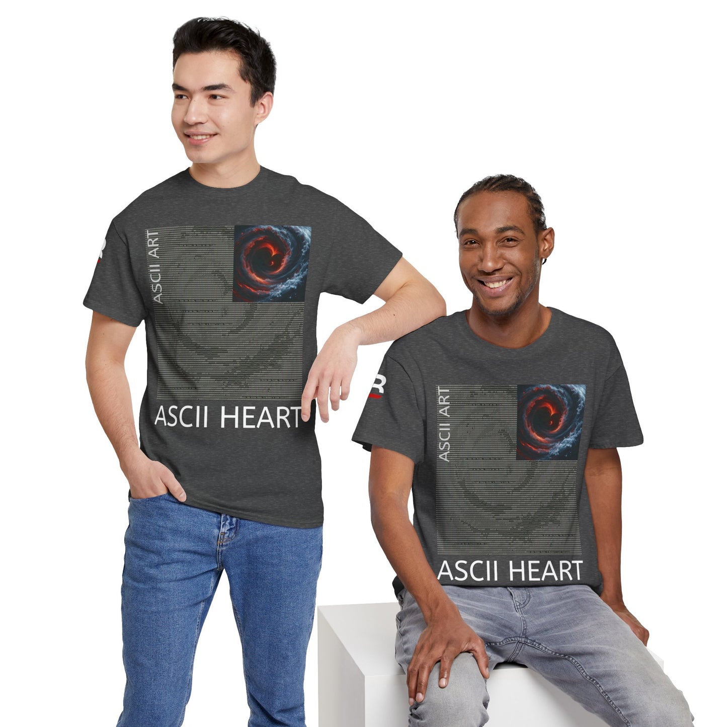 Black Red ASCII Heart | Hidden Messages :)