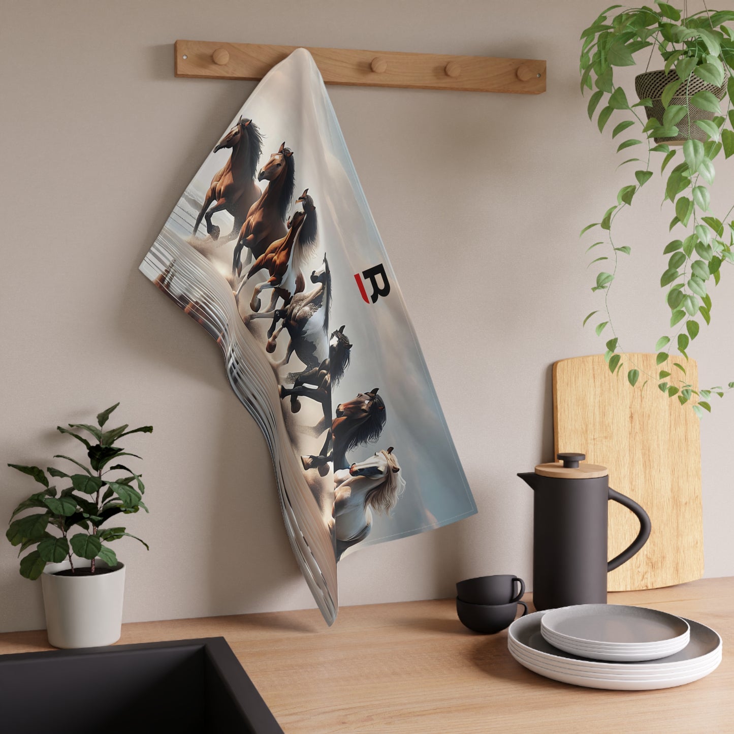 Equestrian Art Tea Towels - Horse Design for Kitchen Decor