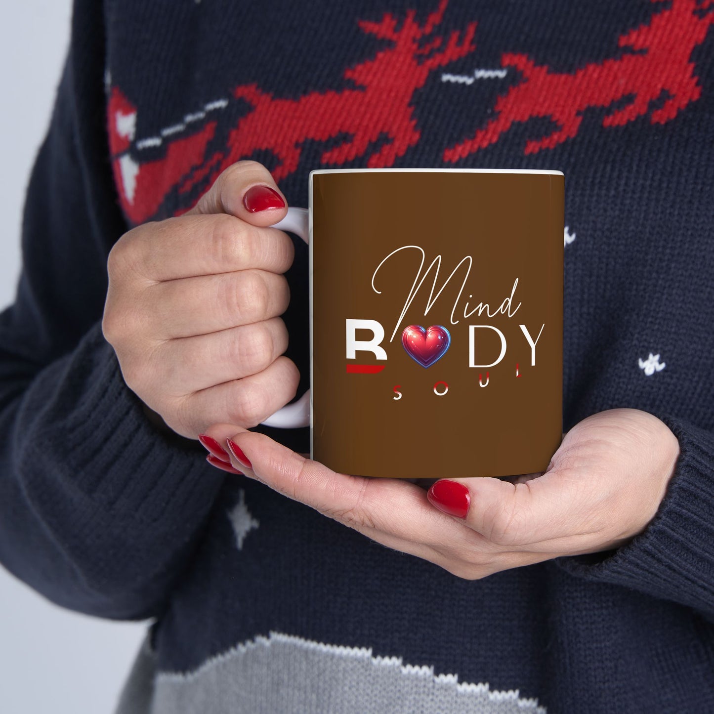 Mind, Body, Soul Mug | Brown