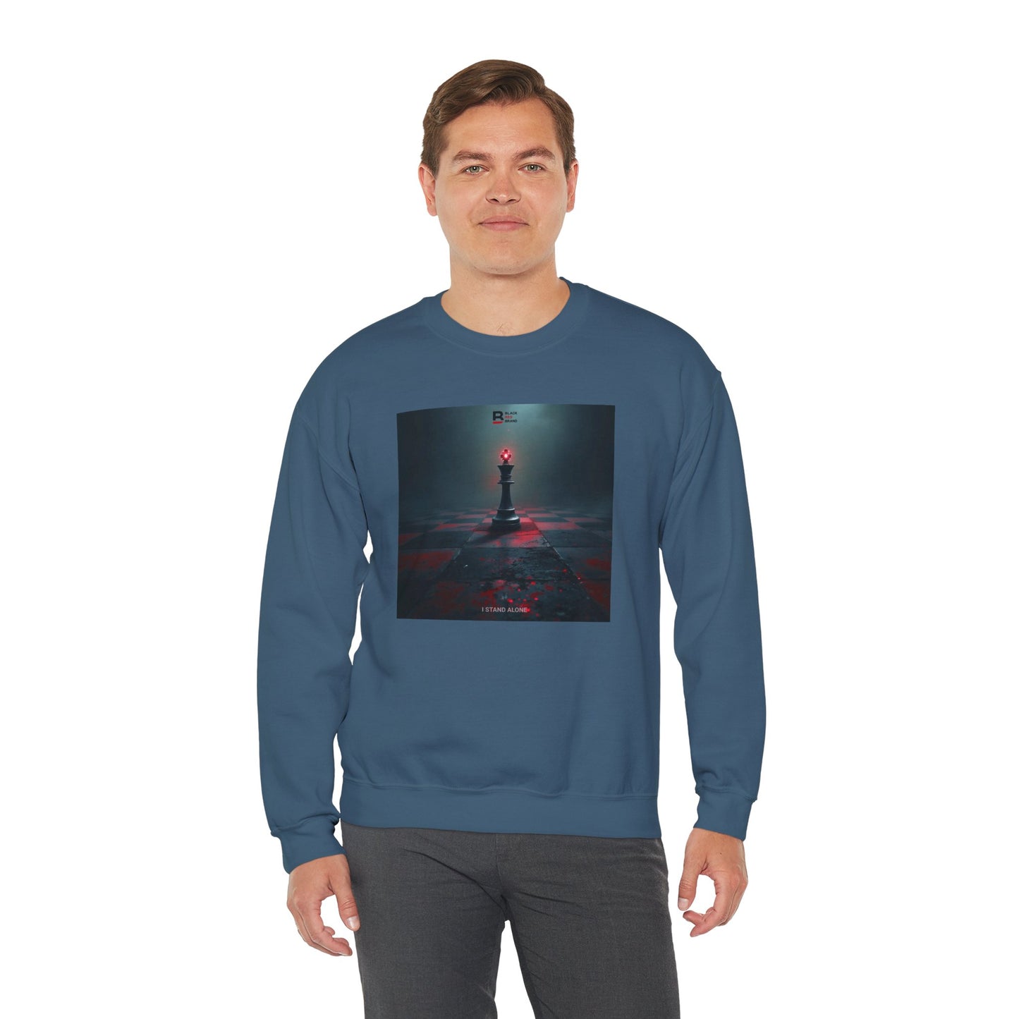 Black Red Lone King | Last Stand Crewneck Sweatshirt
