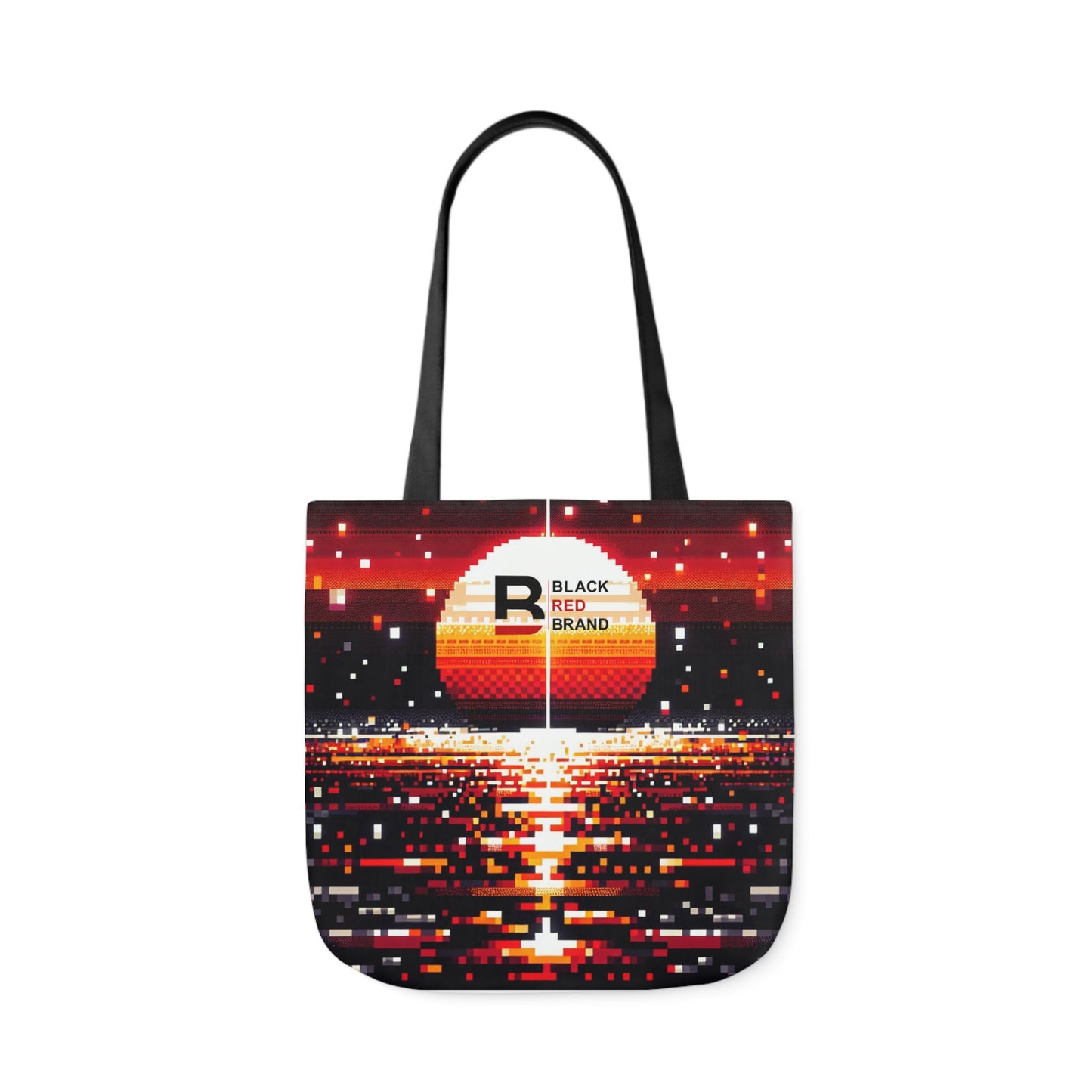 Sunset Vibe Canvas Tote Bag with 5-Color Straps