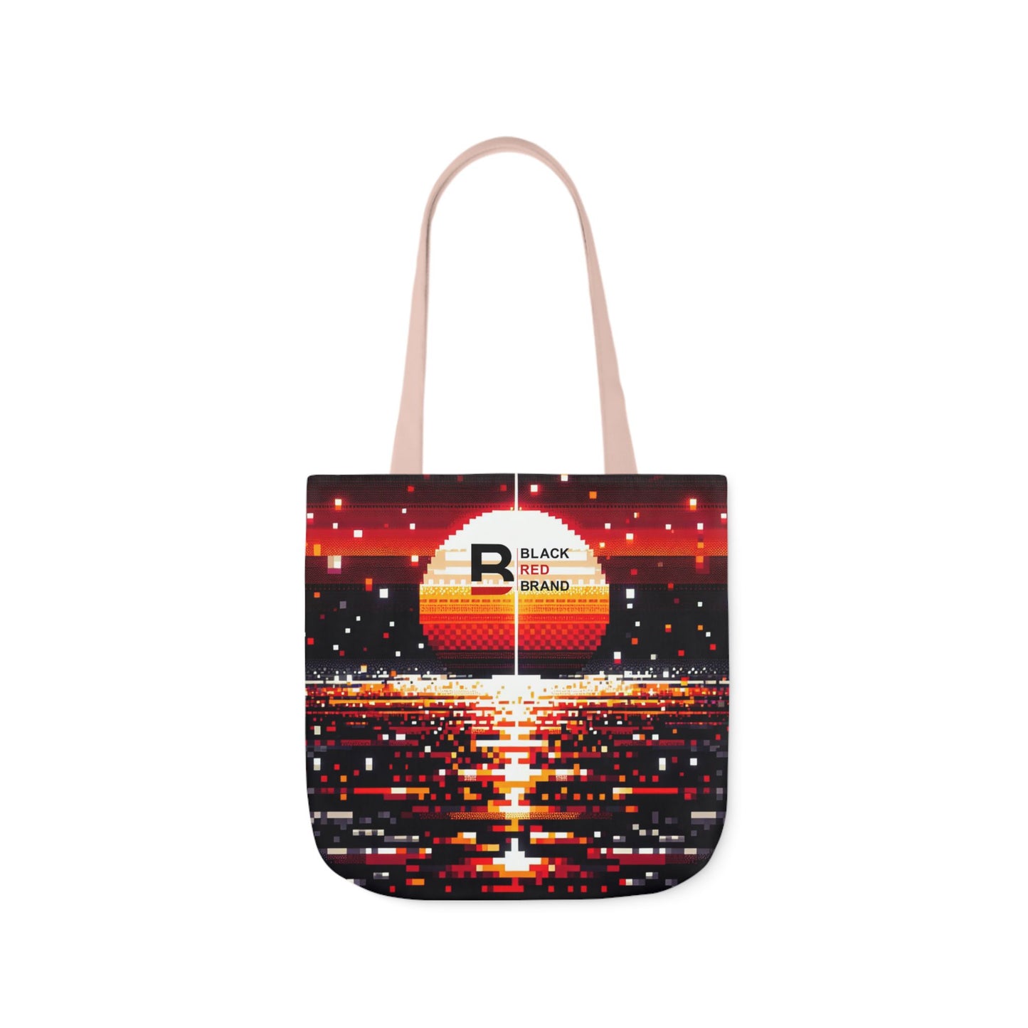 Sunset Vibe Canvas Tote Bag with 5-Color Straps