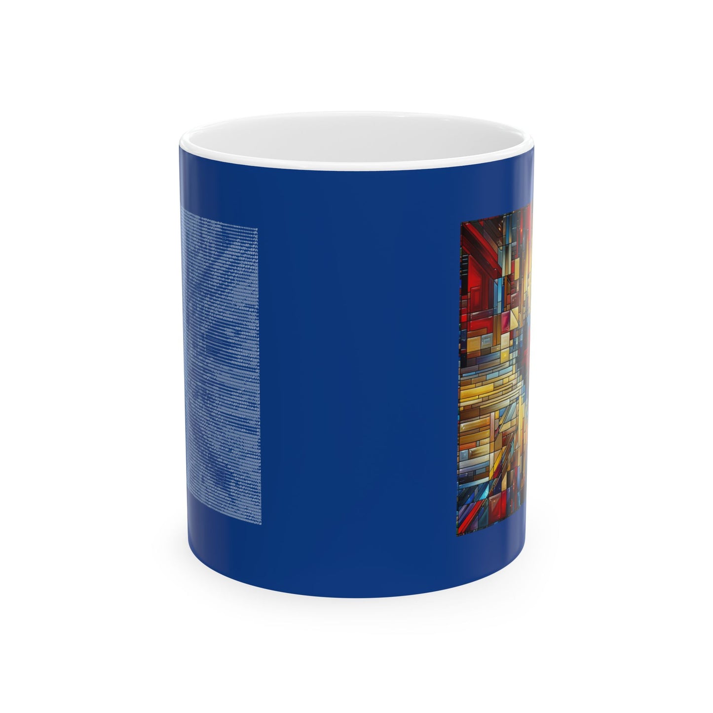 Mosaic Heart (Love and Logic) | Coder’s Coffee Mug Blue
