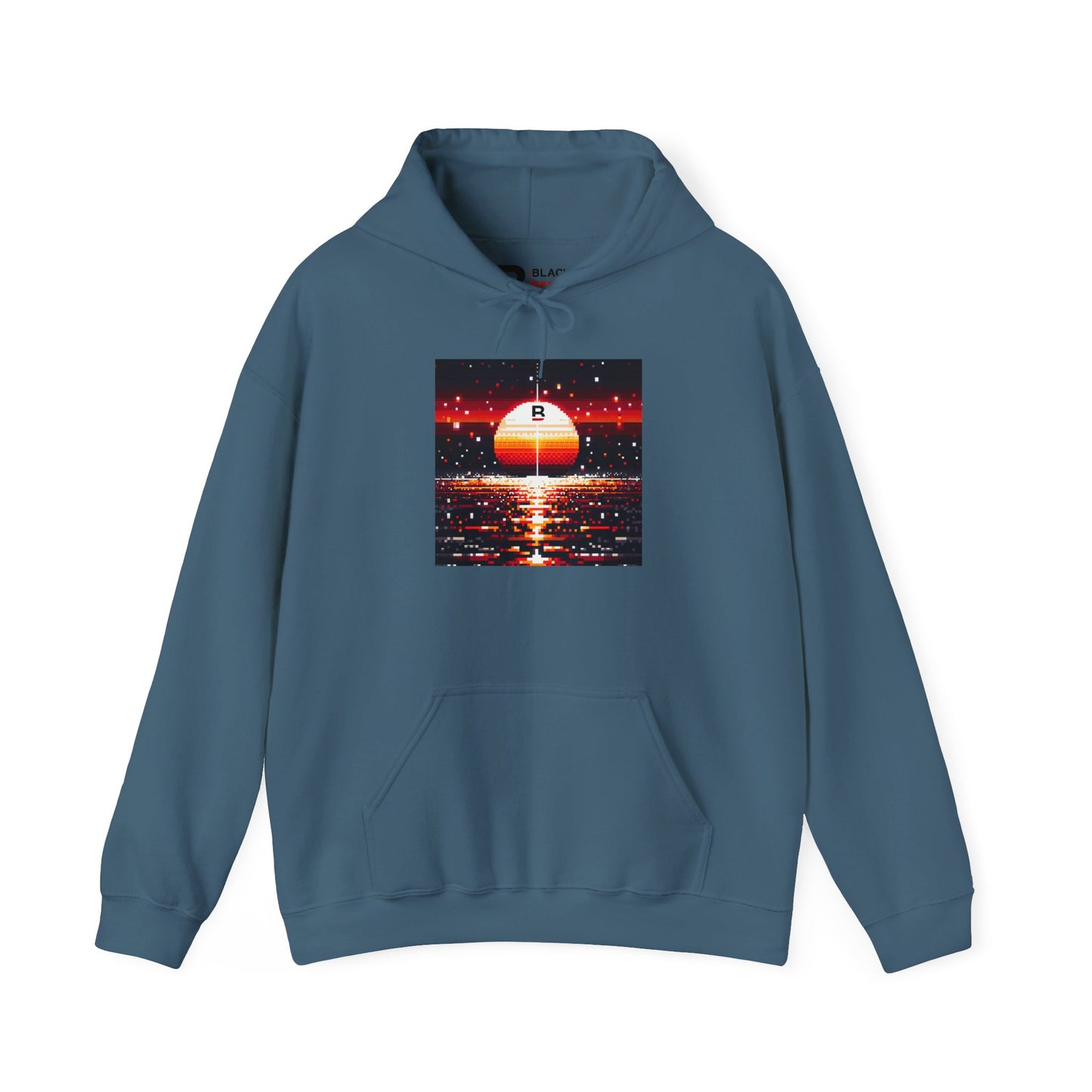 Black Red Sun | Pixelated Sunrise