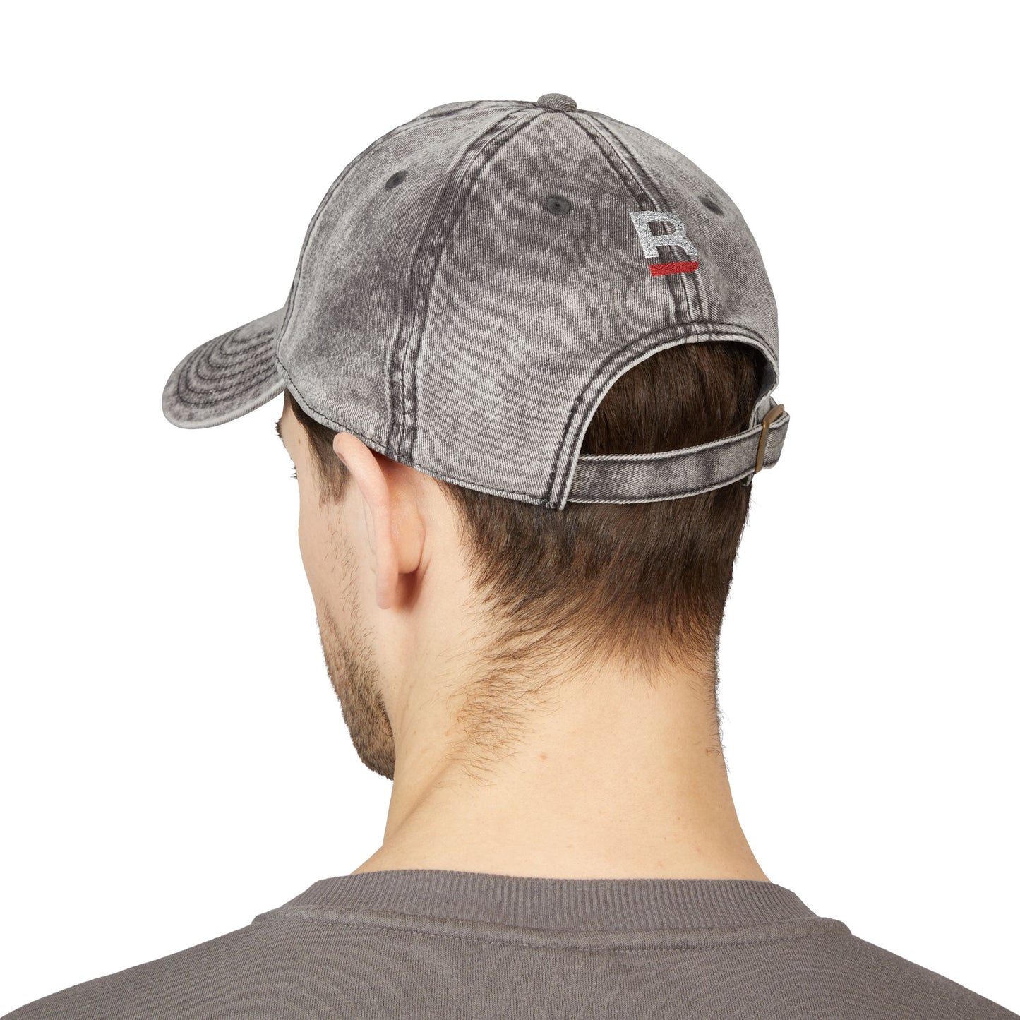 Vintage Embroidered Cap | Black Red Brand Logo