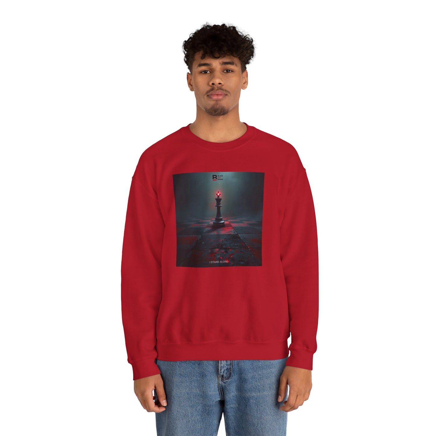 Black Red Lone King | Last Stand Crewneck Sweatshirt