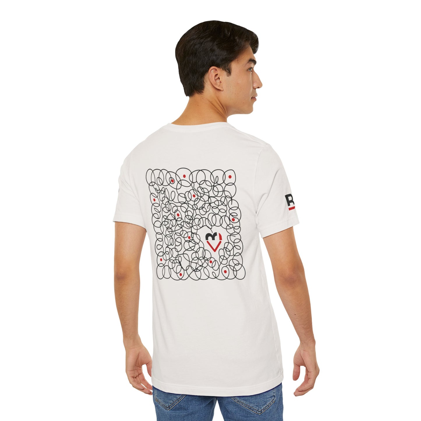 Black Red Doodle Heart