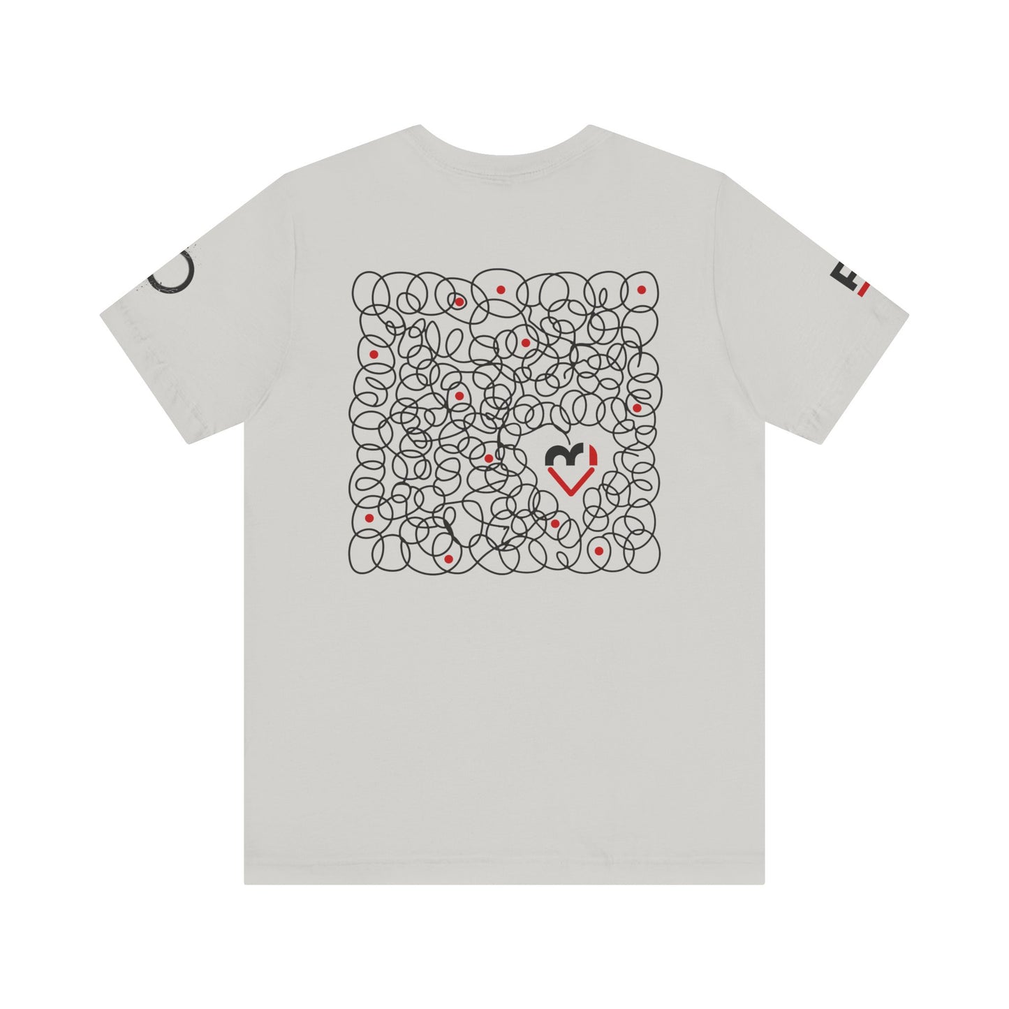 Black Red Doodle Heart