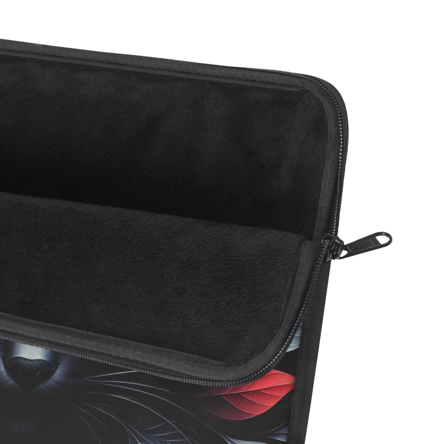 Black Cat Floral Laptop Sleeve - Stylish Protection for Tech Enthusiasts