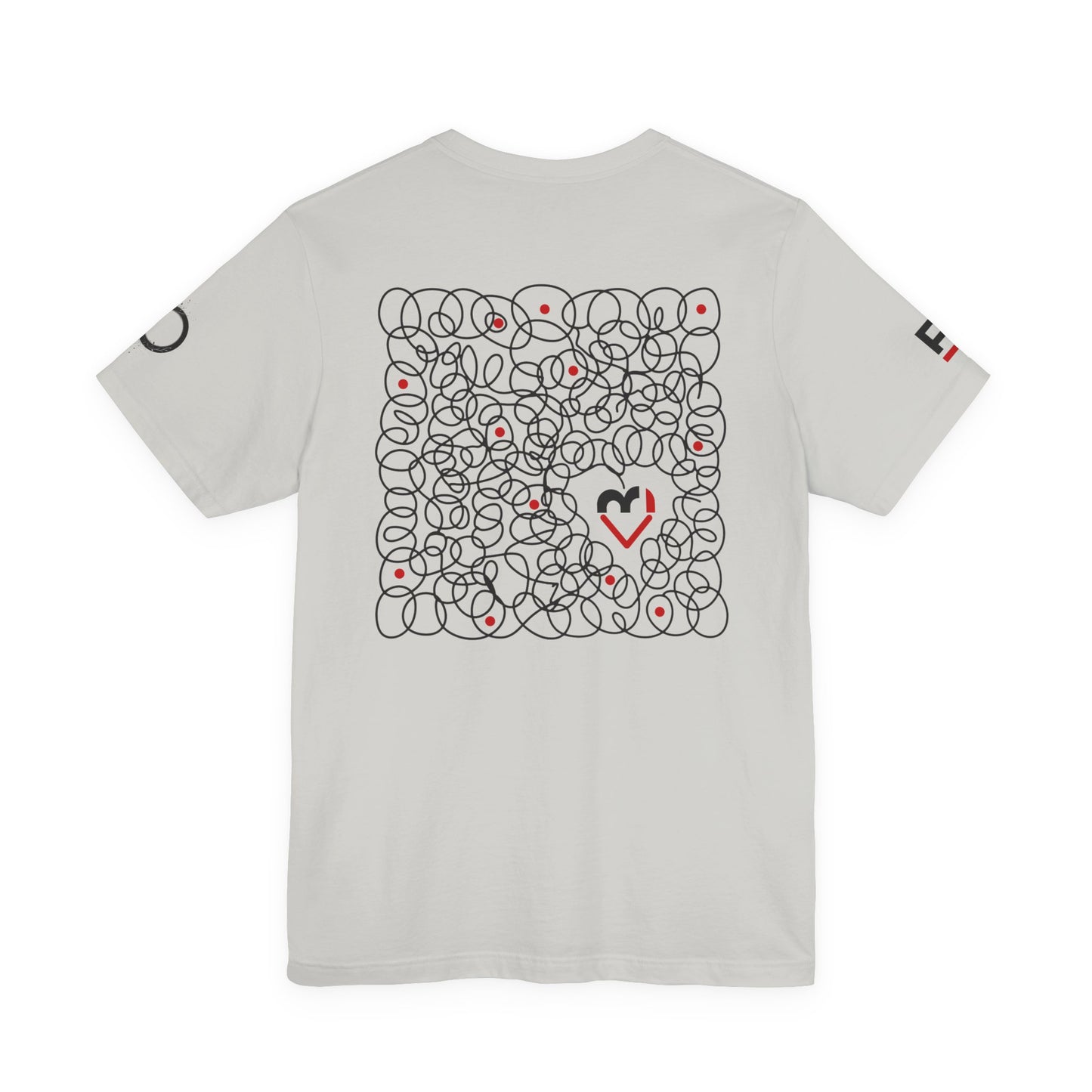 Black Red Doodle Heart