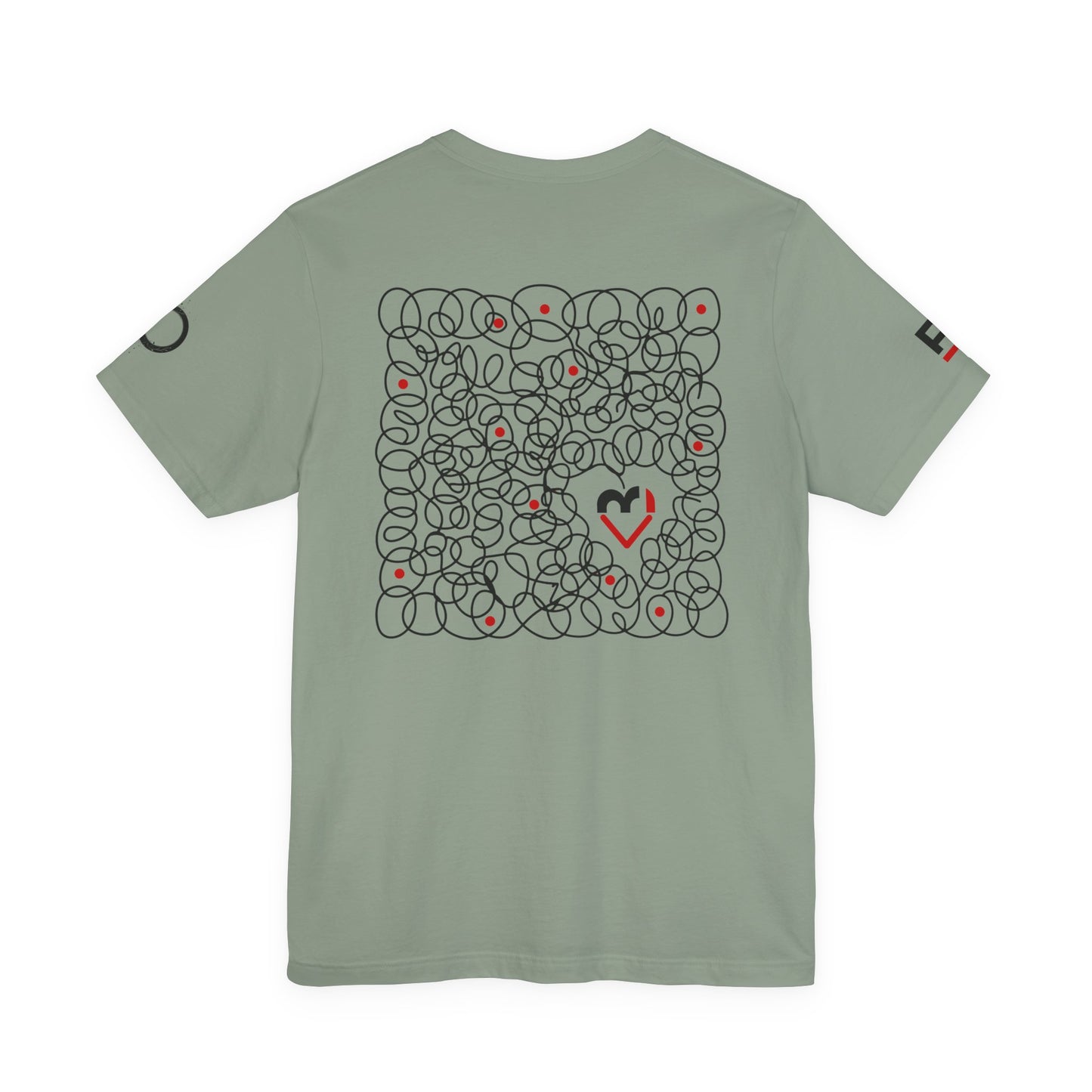Black Red Doodle Heart